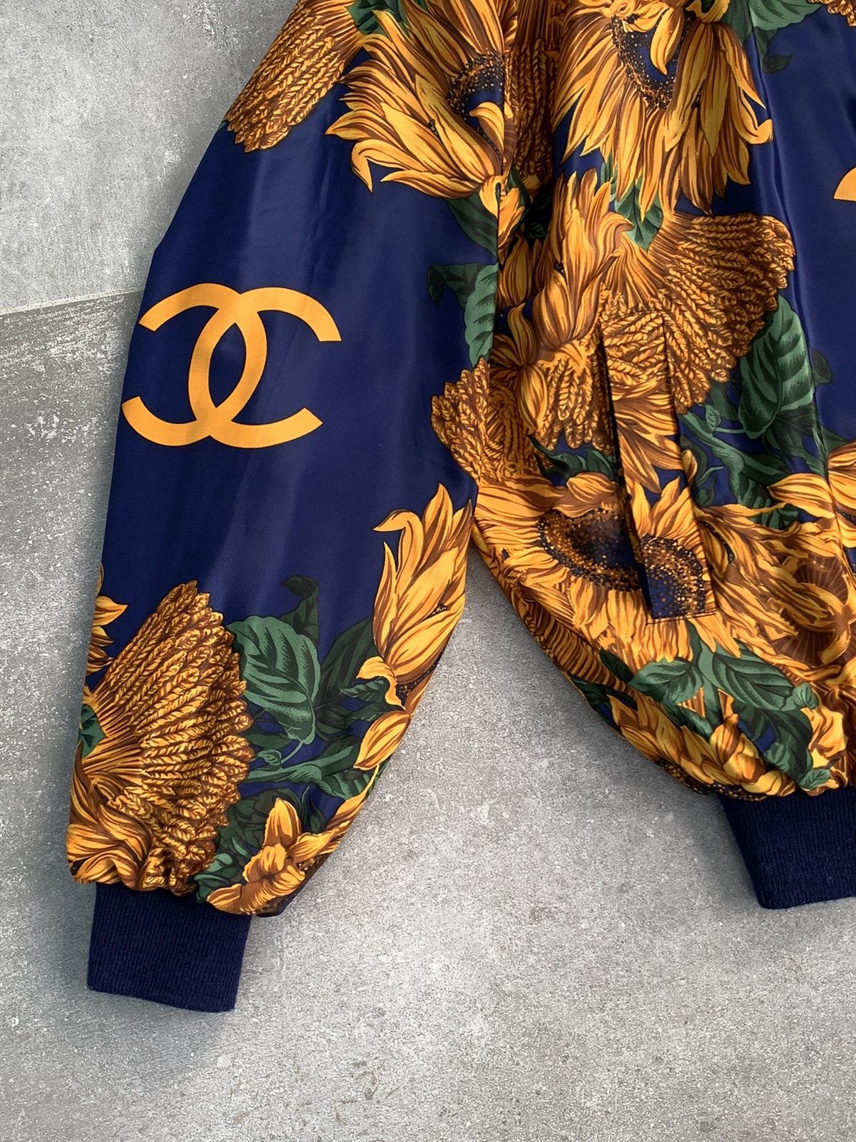 Other × Vintage Vintage Style Print Bomber Jacket Coat SILK Gold Size US M / EU 48-50 / 2 - 11 Thumbnail