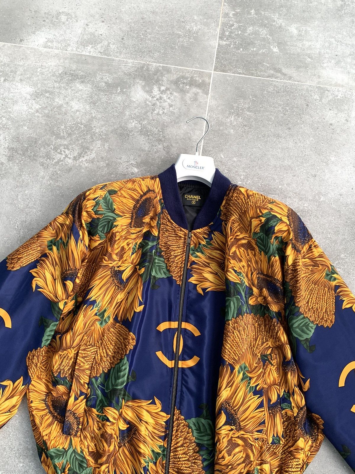 Other × Vintage Vintage Style Print Bomber Jacket Coat SILK Gold Size US M / EU 48-50 / 2 - 5 Thumbnail