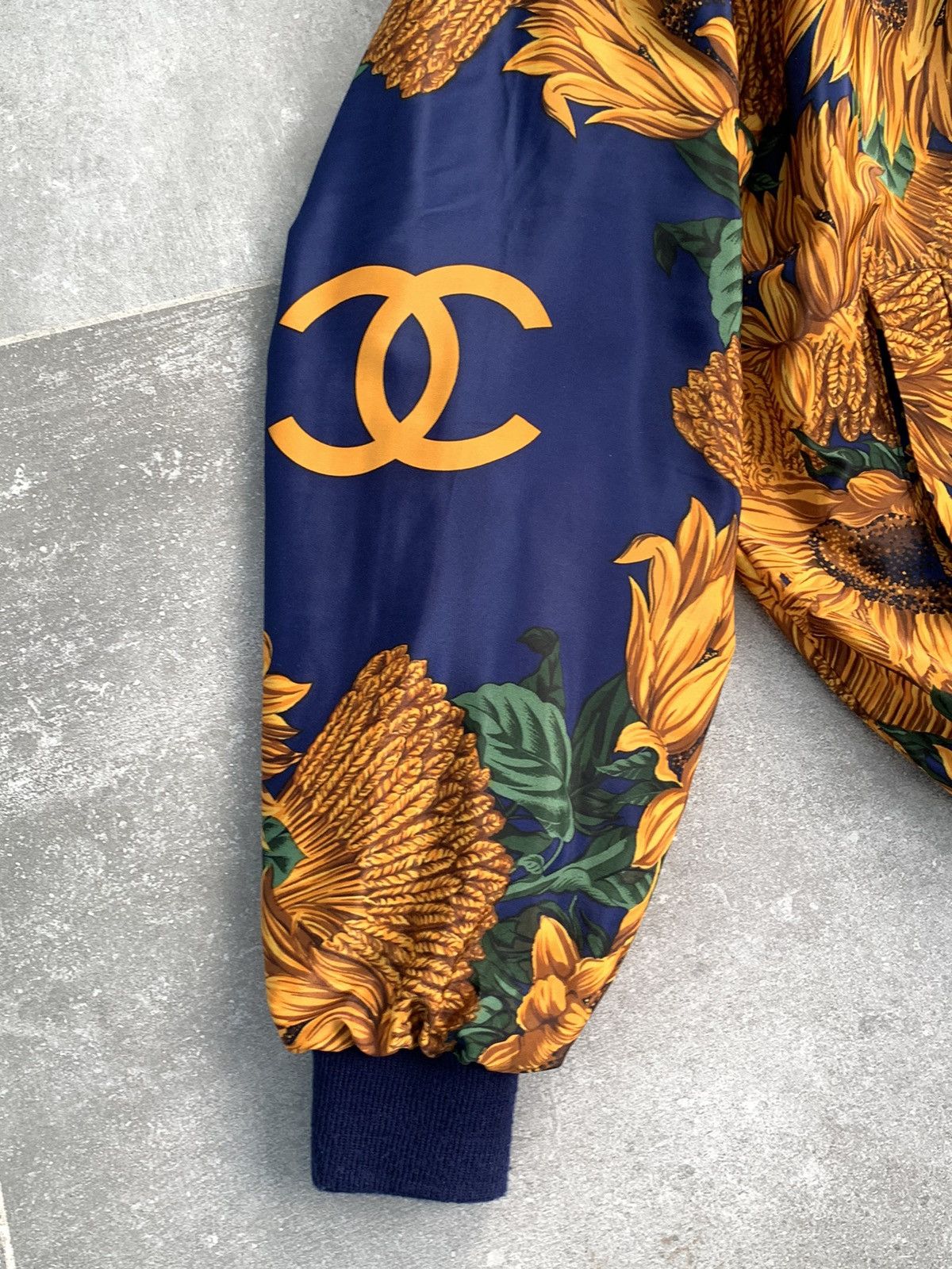 Other × Vintage Vintage Style Print Bomber Jacket Coat SILK Gold Size US M / EU 48-50 / 2 - 13 Thumbnail