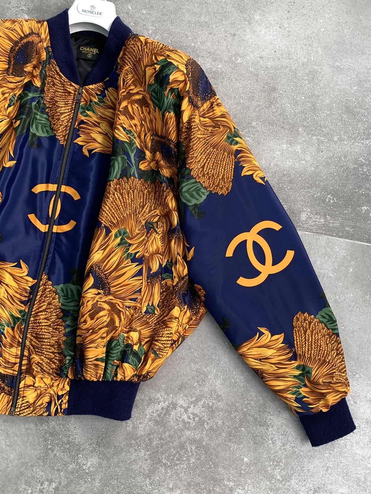 Other × Vintage Vintage Style Print Bomber Jacket Coat SILK Gold Size US M / EU 48-50 / 2 - 7 Thumbnail
