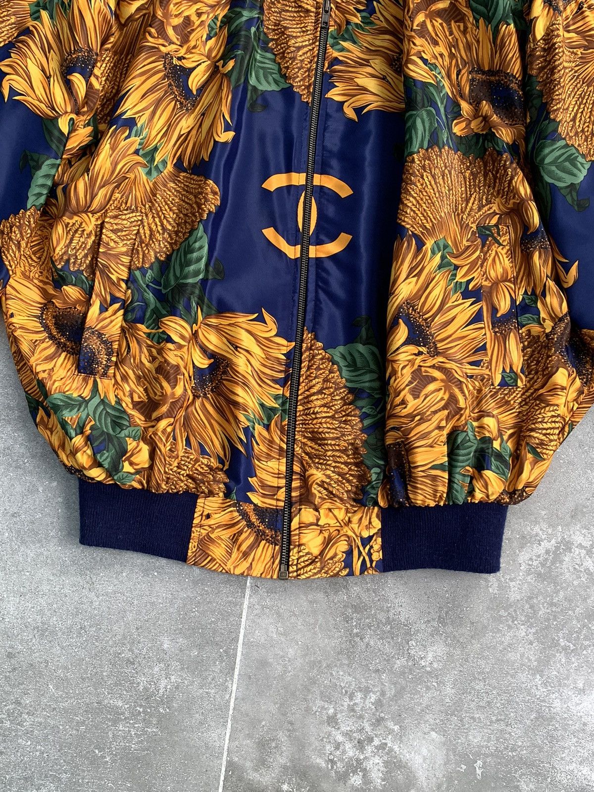 Other × Vintage Vintage Style Print Bomber Jacket Coat SILK Gold Size US M / EU 48-50 / 2 - 12 Thumbnail
