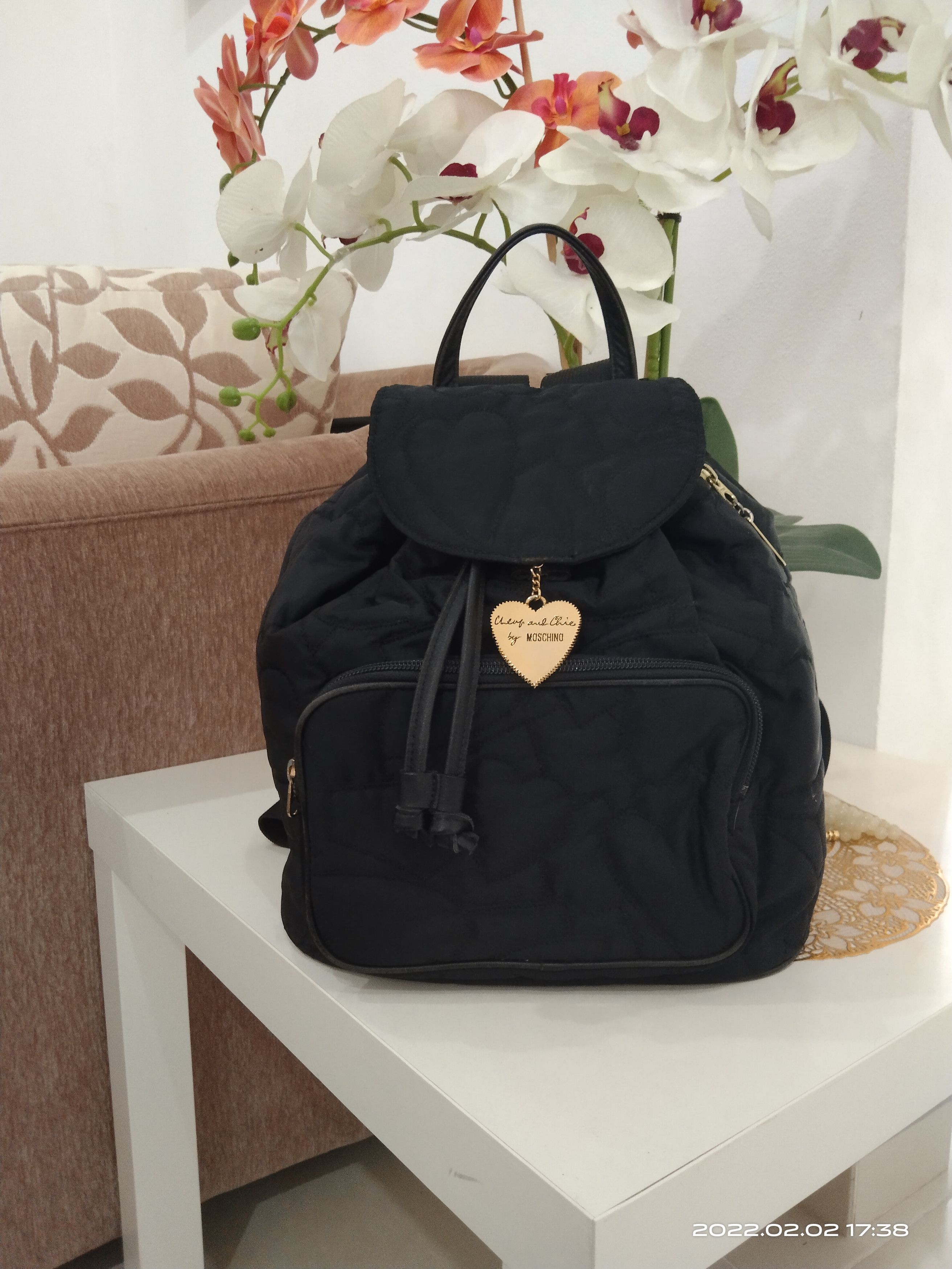 Moschino GRAIL🔥OG MOSCHINO QUILTED LOVE RUSACK BAGPACK Size ONE SIZE - 1 Thumbnail