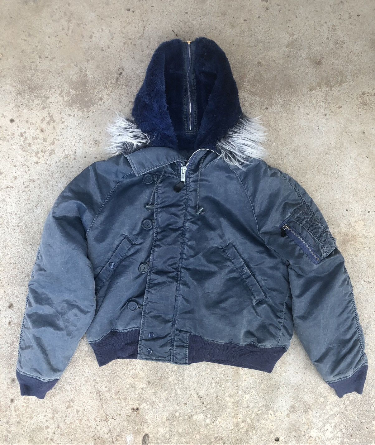 Vintage Vintage Flayer’s Man intermediate bomber jacket hoodie Size US L / EU 52-54 / 3 - 5 Thumbnail