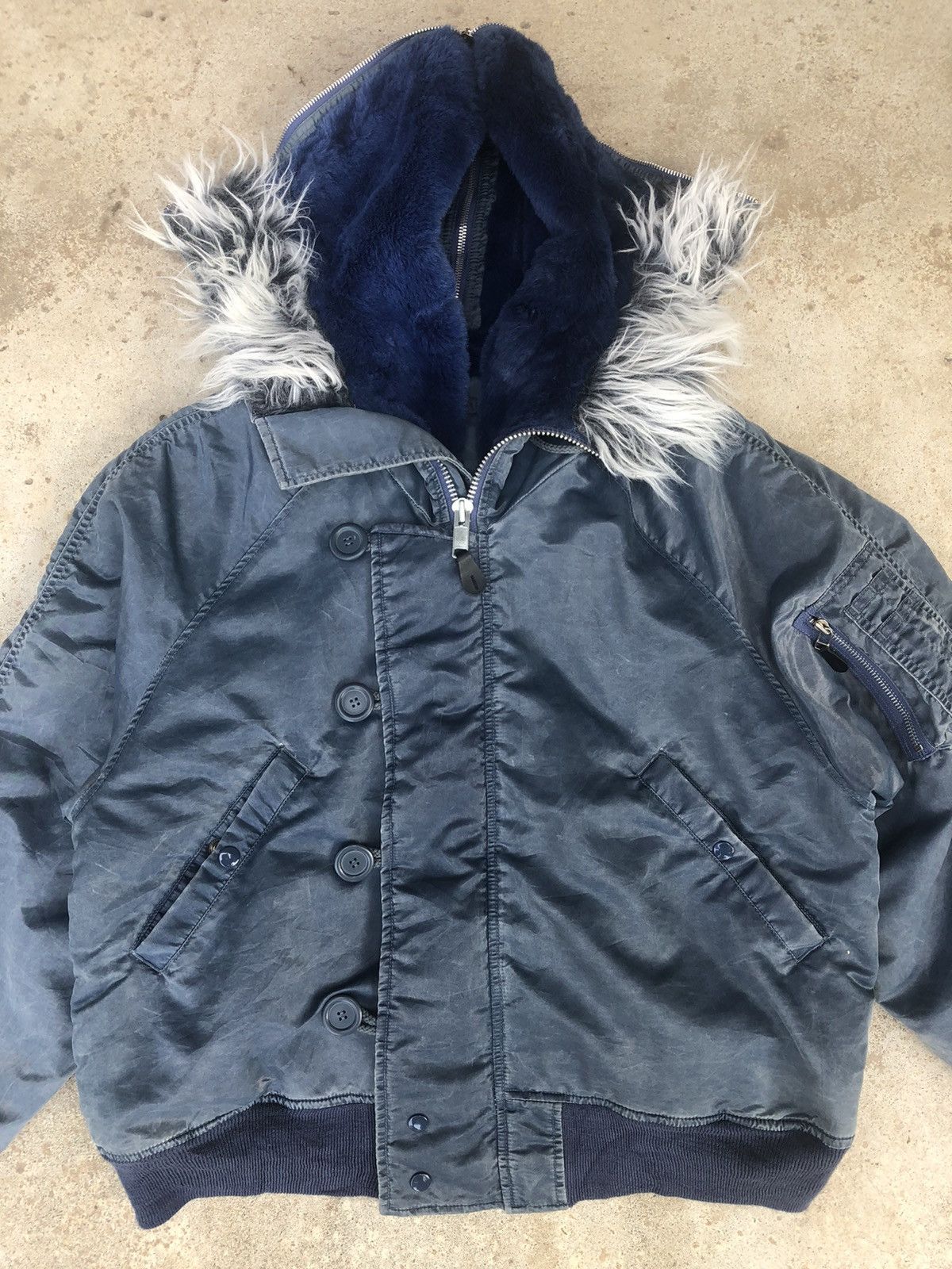 Vintage Vintage Flayer’s Man intermediate bomber jacket hoodie Size US L / EU 52-54 / 3 - 7 Thumbnail
