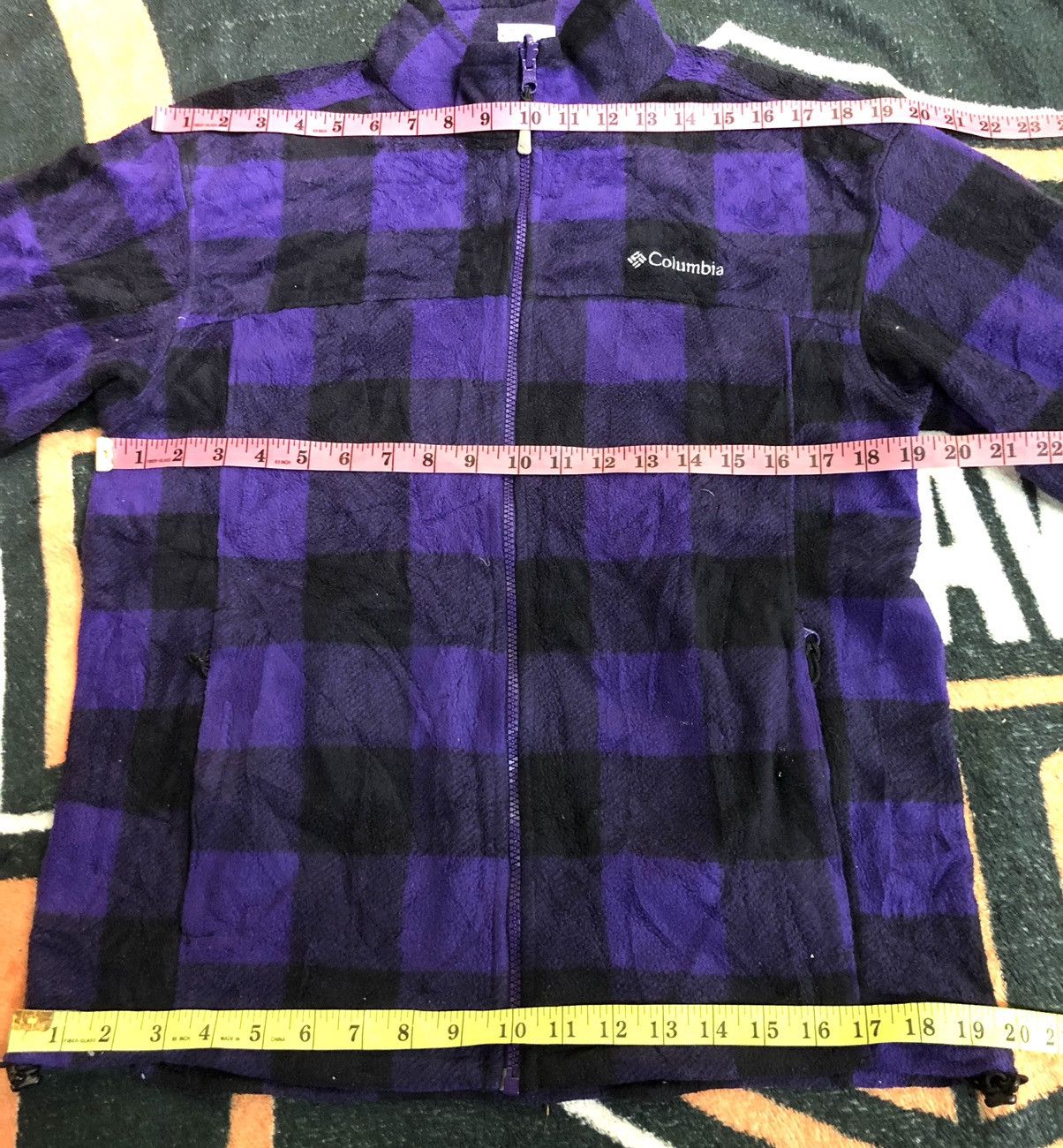 Columbia × Vintage VINTAGE COLUMBIA CHEKERED FLEECE SWEATER ZIPPER Size US M / EU 48-50 / 2 - 13 Thumbnail