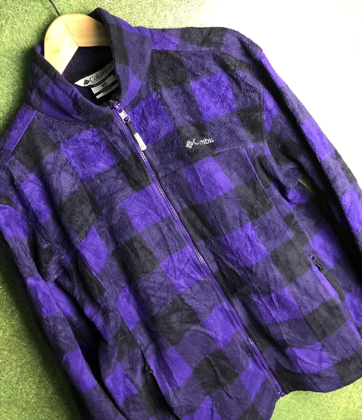 Columbia × Vintage VINTAGE COLUMBIA CHEKERED FLEECE SWEATER ZIPPER Size US M / EU 48-50 / 2 - 2 Thumbnail