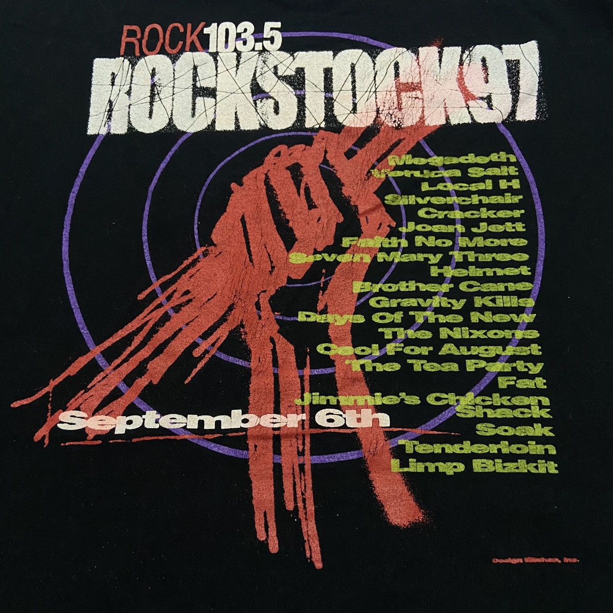 Megadeth Vintage 90s rockstock tshirt rock 103.5 tour 1997 Size US XXL / EU 58 / 5 - 4 Thumbnail
