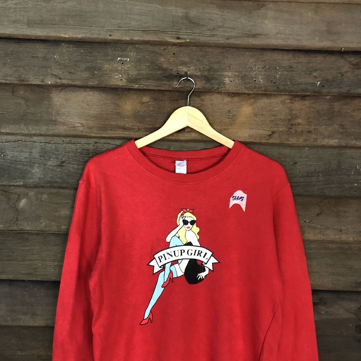 Japanese Brand × Seditionaries Pinup Girl like hysteric glamour Red Sweatshirt #5665 Size US M / EU 48-50 / 2 - 9 Thumbnail