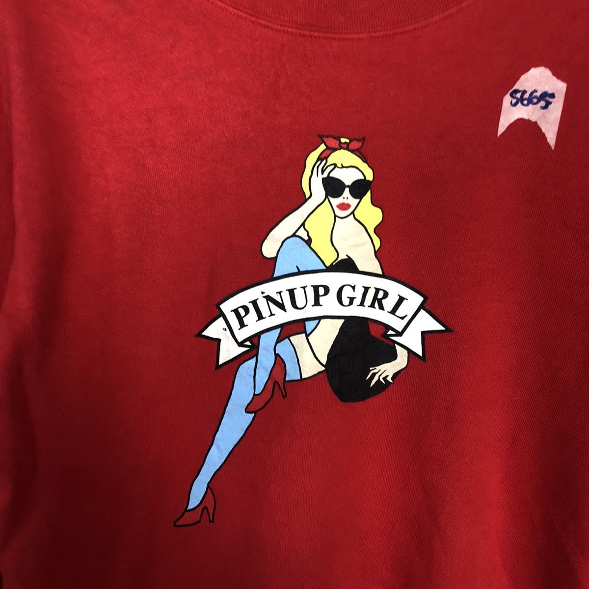Japanese Brand × Seditionaries Pinup Girl like hysteric glamour Red Sweatshirt #5665 Size US M / EU 48-50 / 2 - 10 Thumbnail
