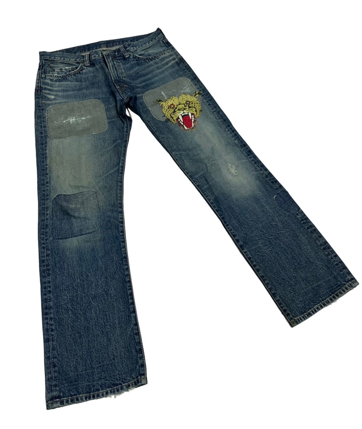 Hysteric Glamour Patch Jeans | Grailed