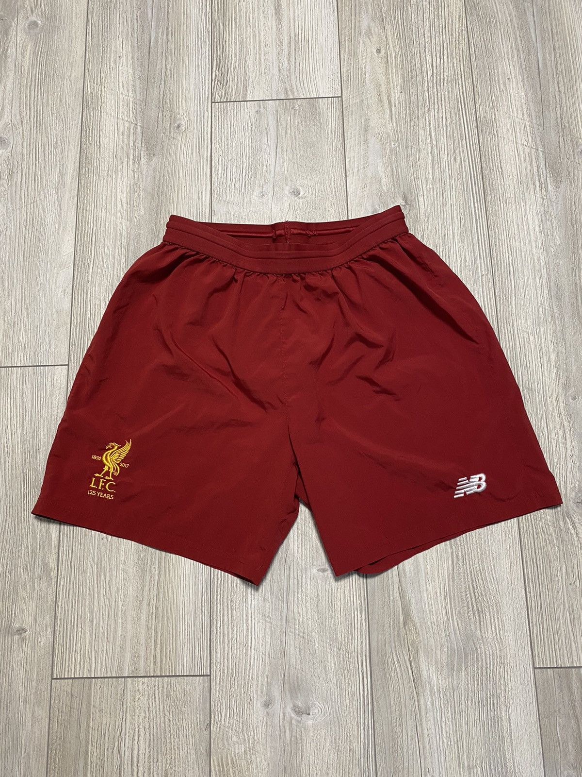 Pre-owned Liverpool X New Balance 2017 2018 Liverpool England New Balance Away Soccer Shorts In Red