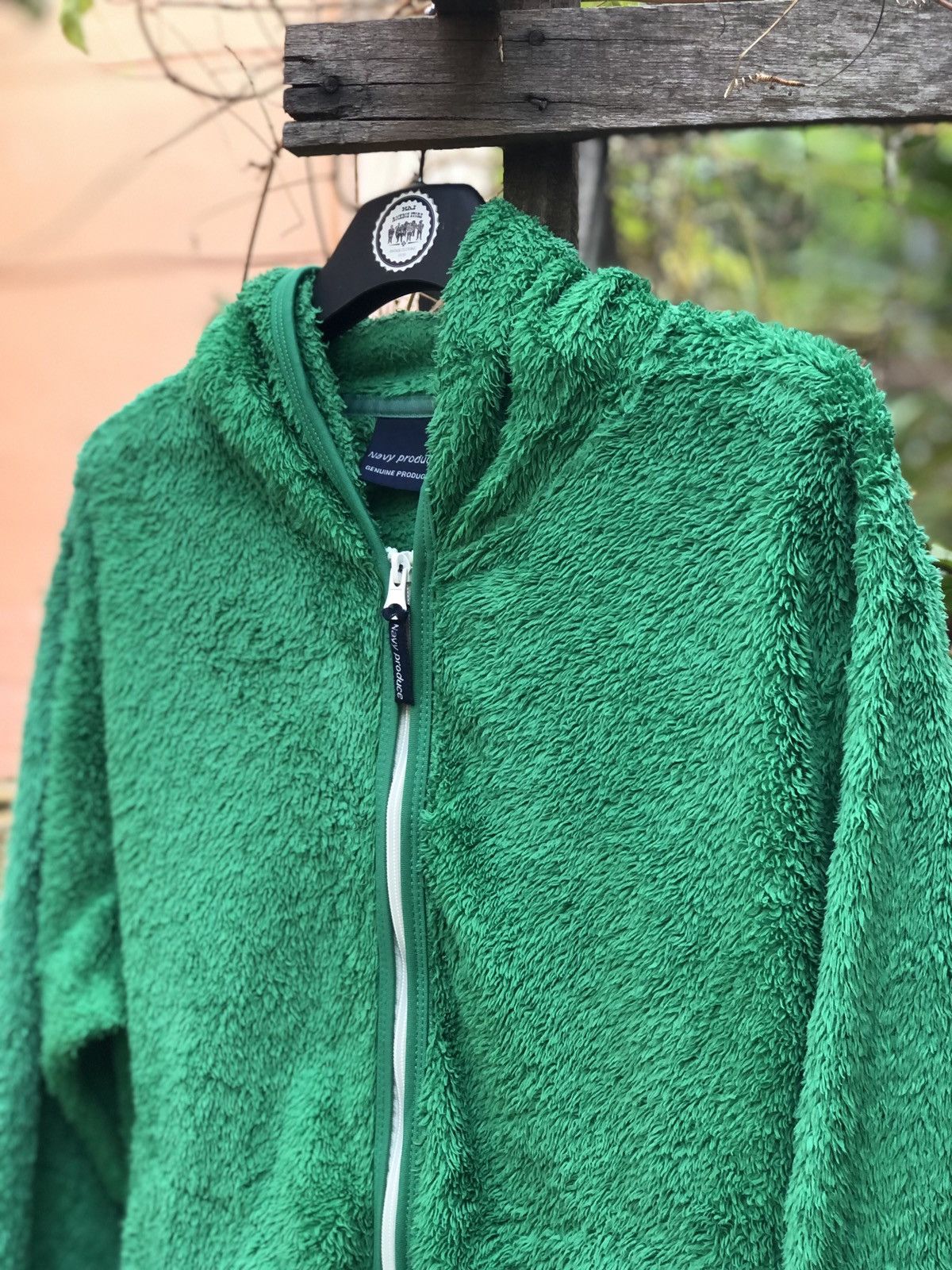 Japanese Brand Vintage Fleece Zipper Hoodie Sweater Jacket by Navy Produce Size US L / EU 52-54 / 3 - 2 Thumbnail