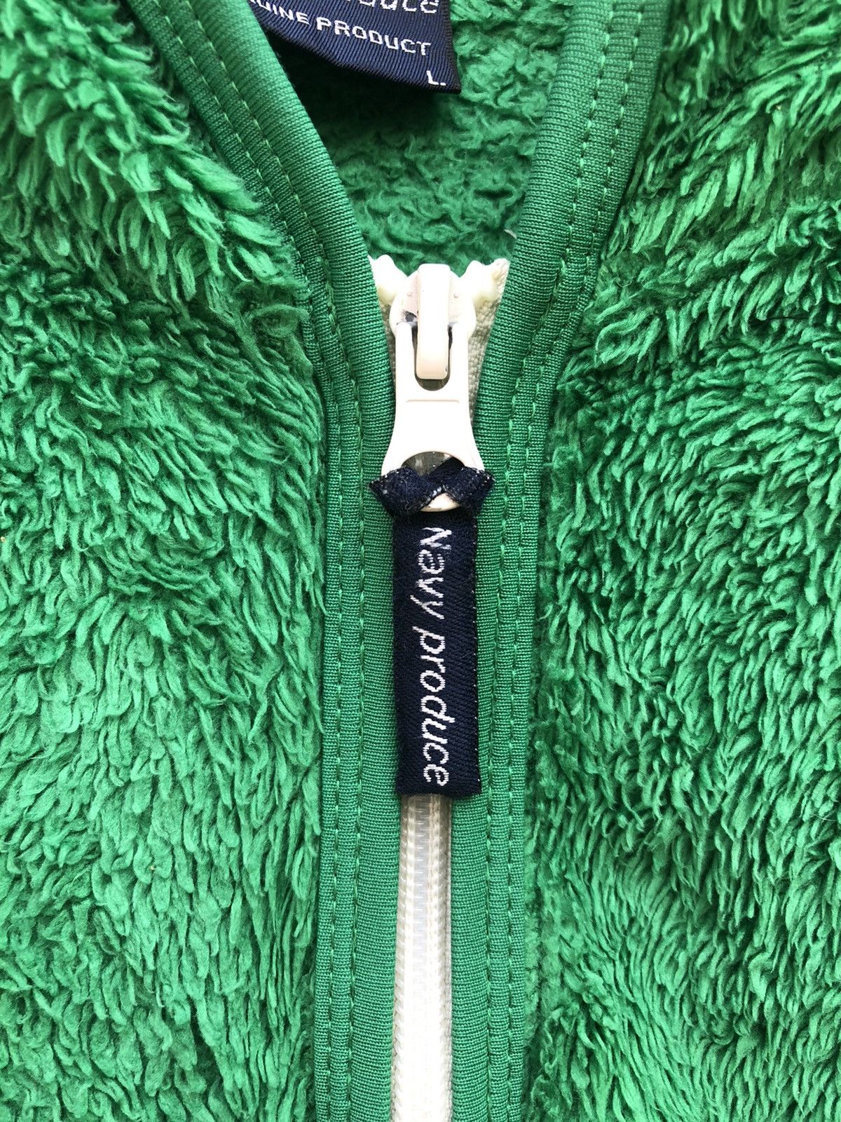 Japanese Brand Vintage Fleece Zipper Hoodie Sweater Jacket by Navy Produce Size US L / EU 52-54 / 3 - 7 Thumbnail