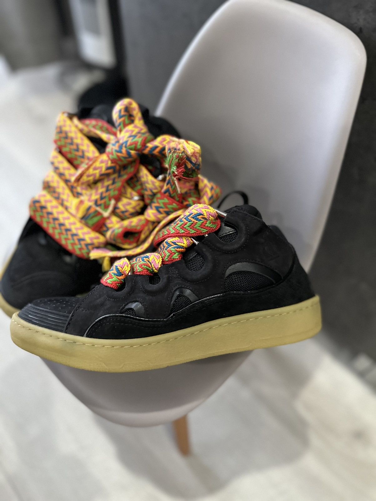 Lanvin LANVIN CURB SNEAKER LEATHER BLACK Size US 8 / EU 41 - 6 Thumbnail