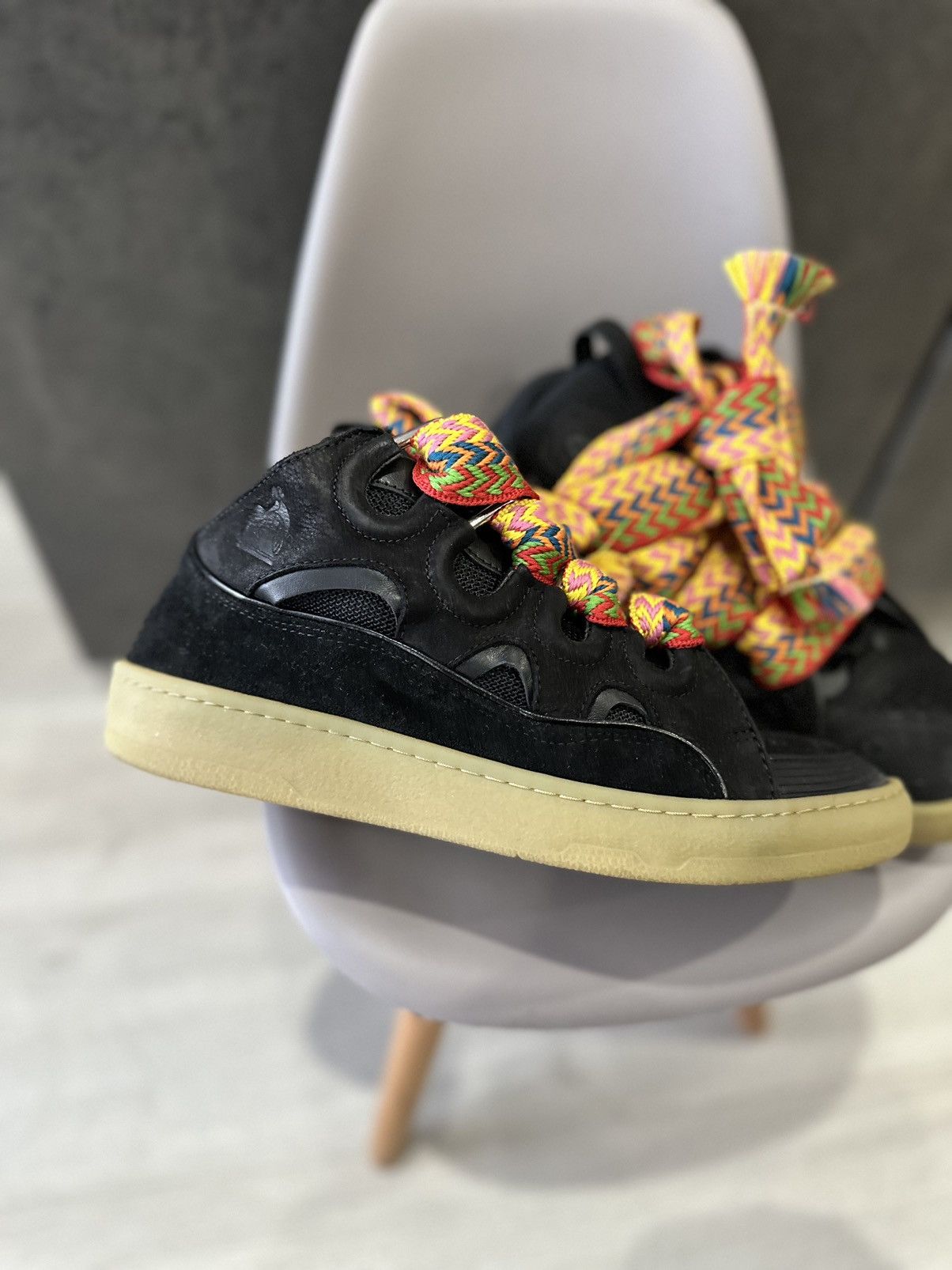 Lanvin LANVIN CURB SNEAKER LEATHER BLACK Size US 8 / EU 41 - 5 Thumbnail