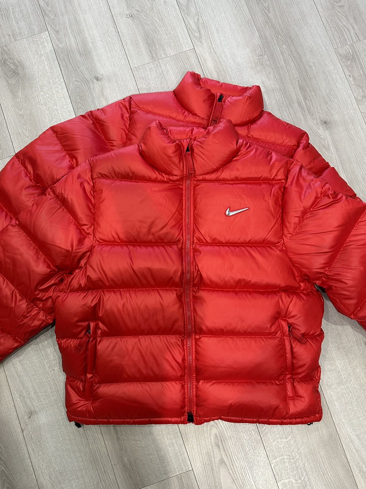 Nike puffer cheap jacket red