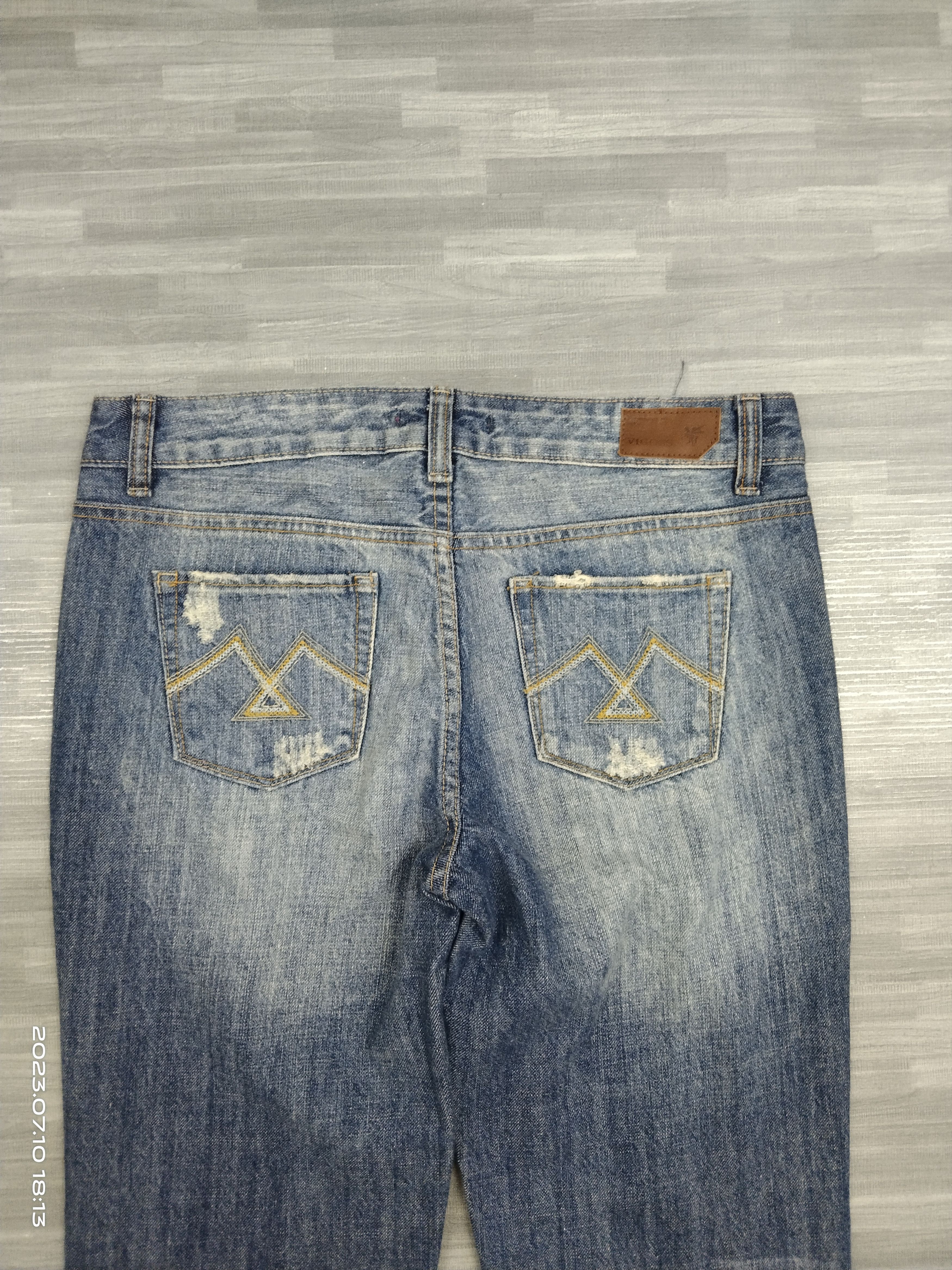Japanese Brand FLARE SICK RIPED VIGOS DENIM PANTS Size US 31 - 5 Thumbnail