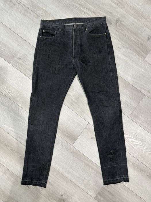 Chrome Hearts LEVI'S Denim Washed Black Jeans (34)