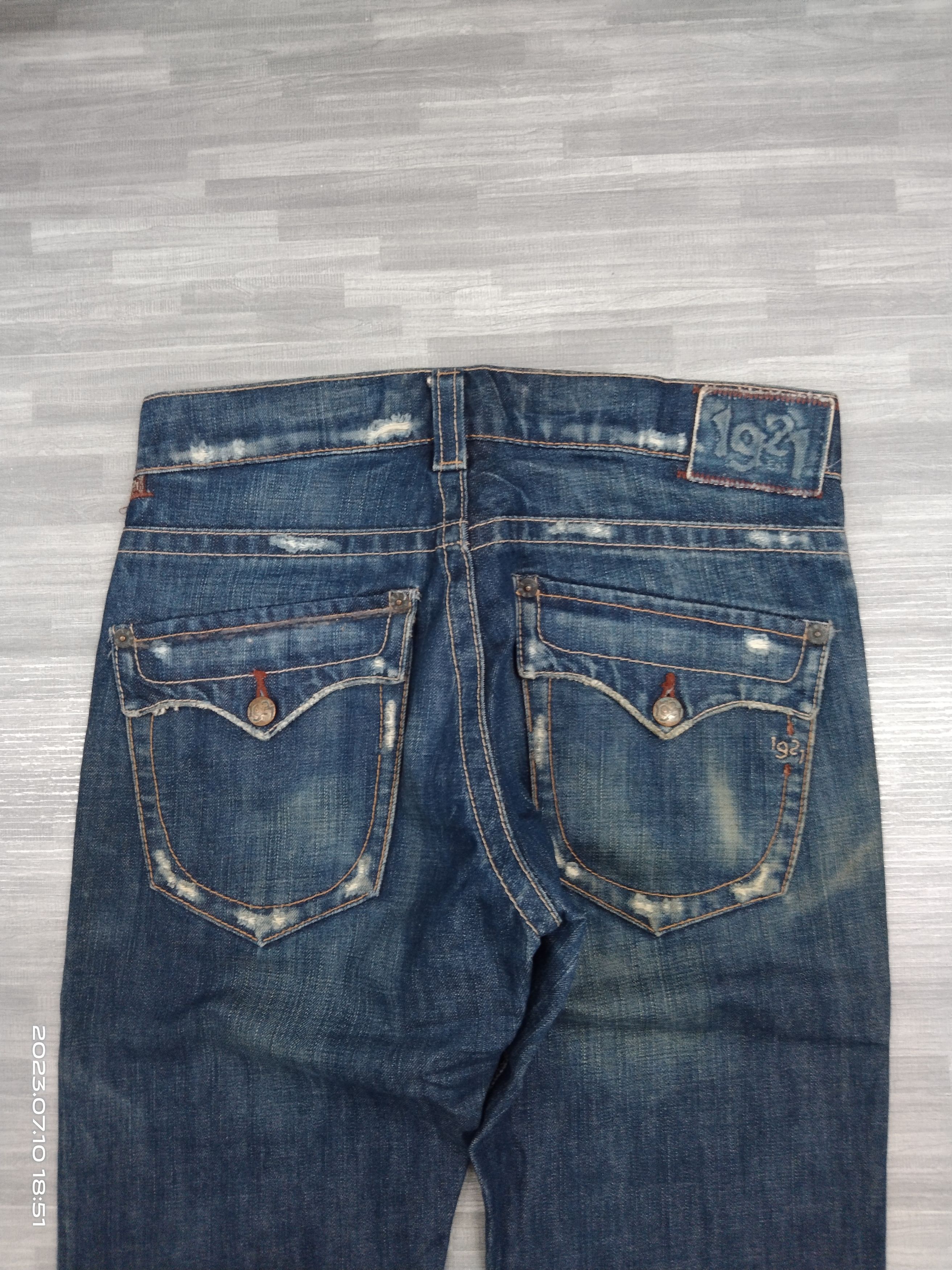 Japanese Brand FLARE SICK 1921 DENIM PANTS Size US 30 / EU 46 - 5 Thumbnail