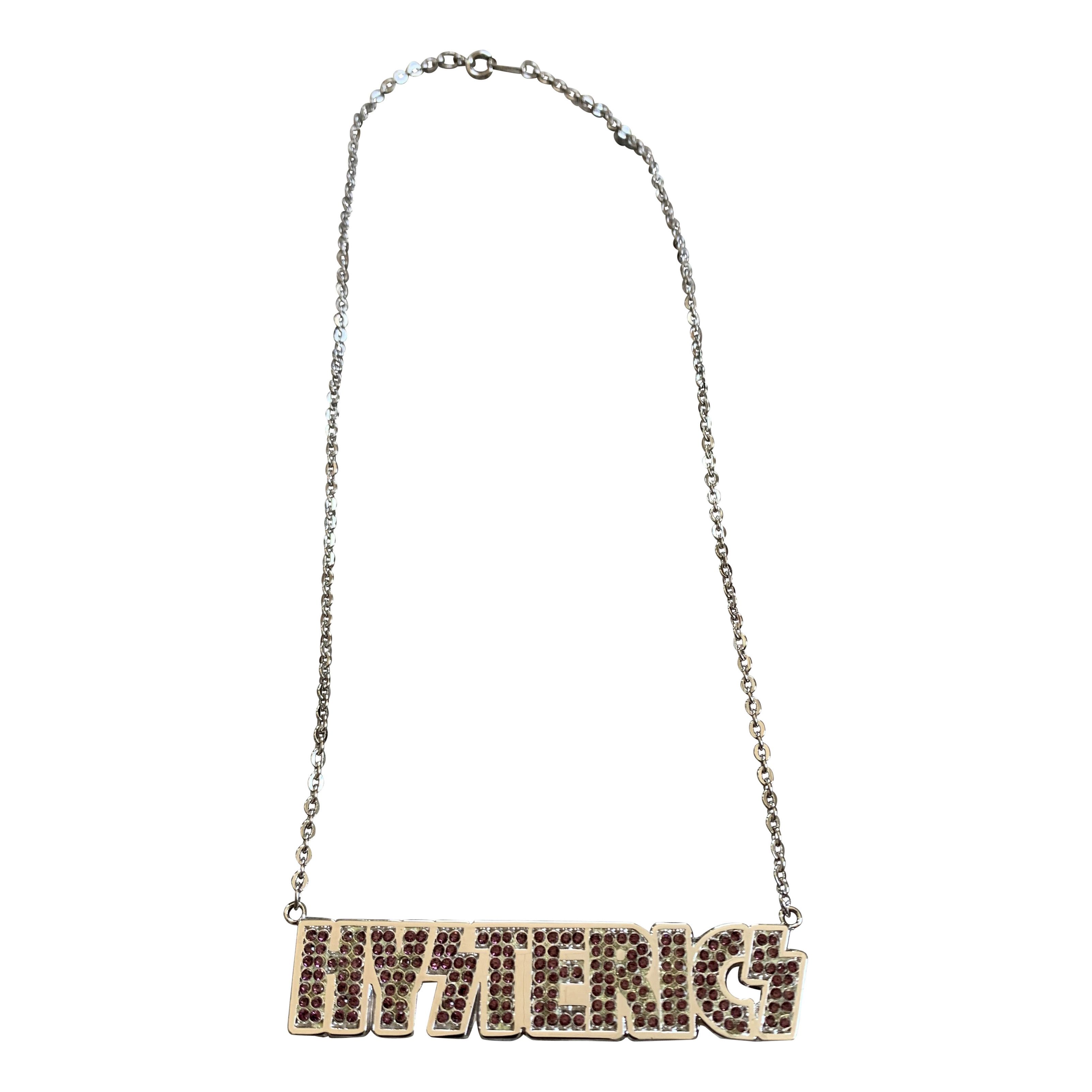 Hysteric Glamour Swarovski Spellout Necklace