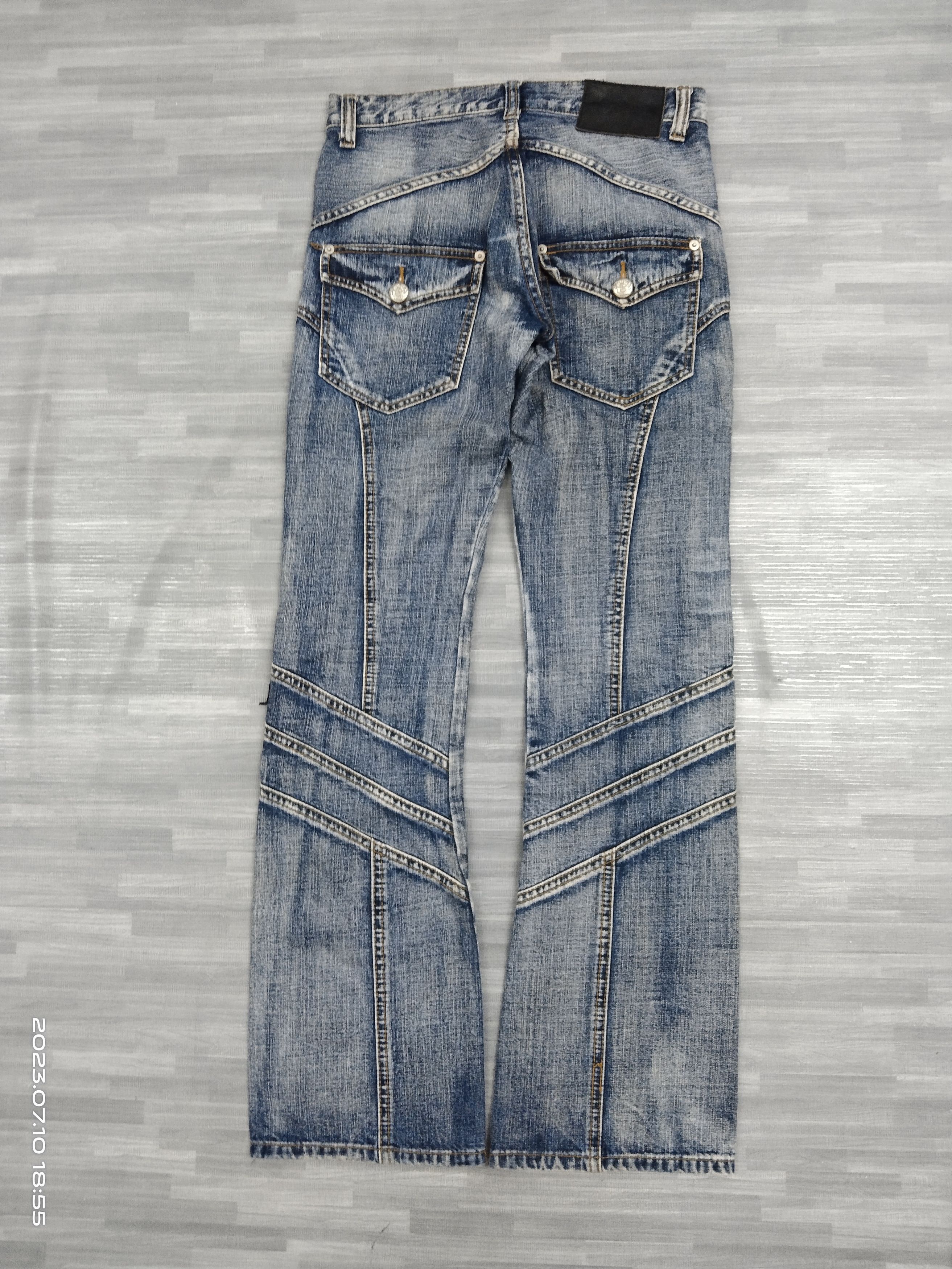 Japanese Brand FLARE SICK WASHED SESSION DENIM PANTS Size US 28 / EU 44 - 3 Thumbnail