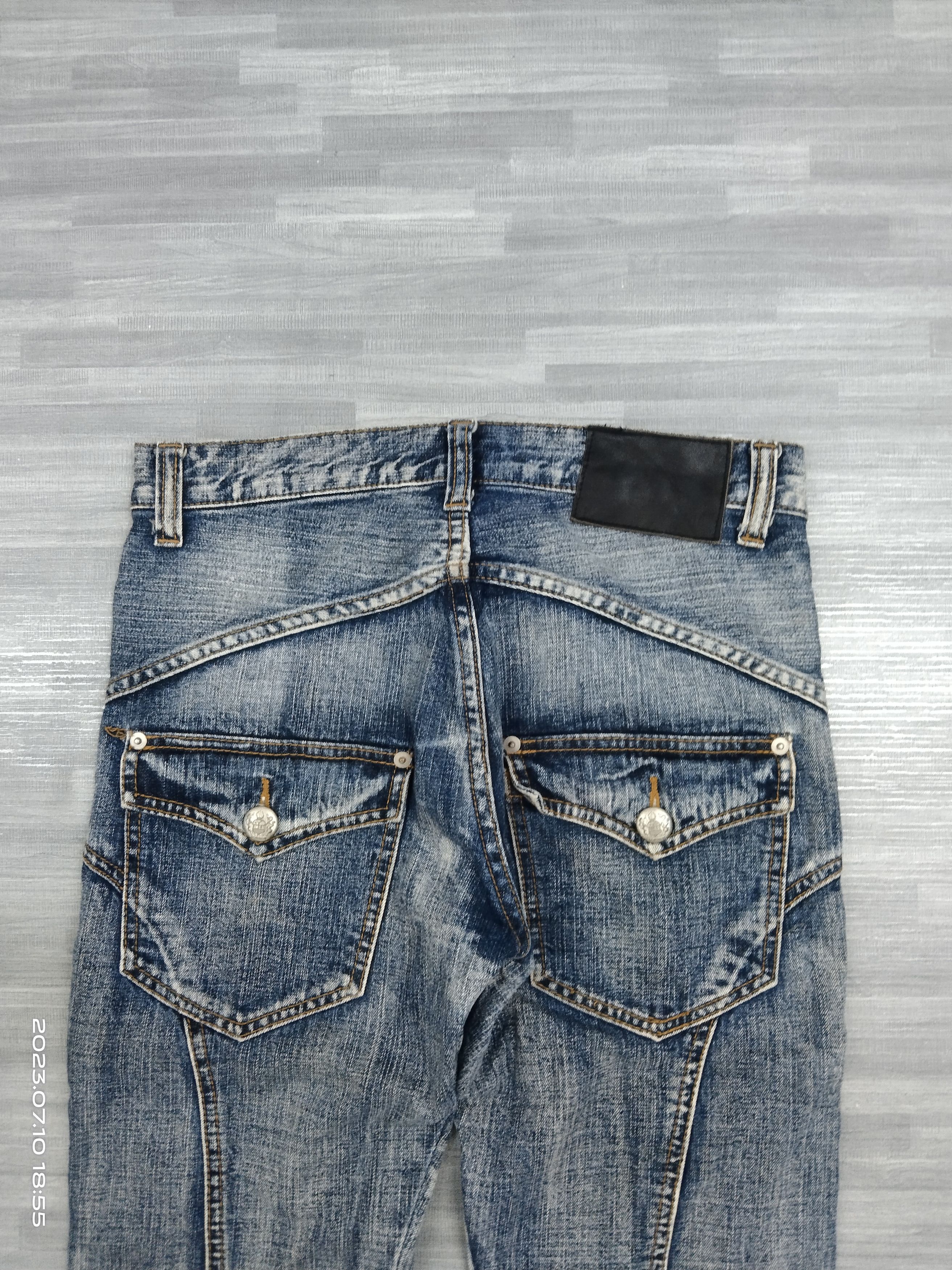 Japanese Brand FLARE SICK WASHED SESSION DENIM PANTS Size US 28 / EU 44 - 5 Thumbnail