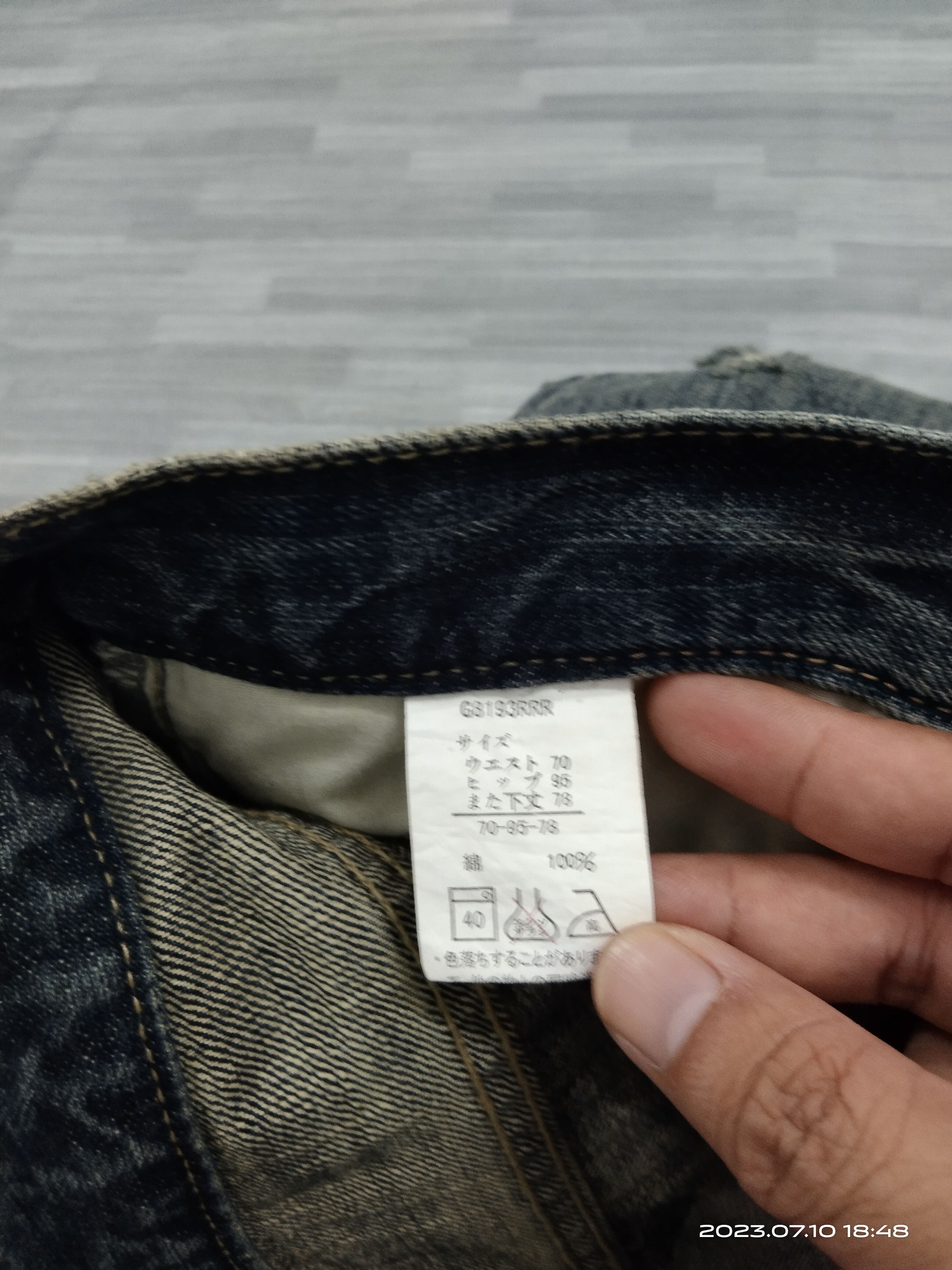 Japanese Brand FLARE SICK RIPED ORIRIN DENIM PANTS Size US 30 / EU 46 - 8 Thumbnail