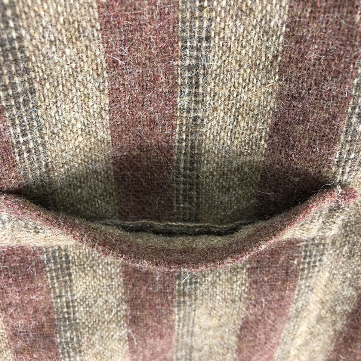 Japanese Brand Vintage 80's Wool Flannel Round Collar Striped by Dolcis Size US XXS / EU 40 - 9 Thumbnail