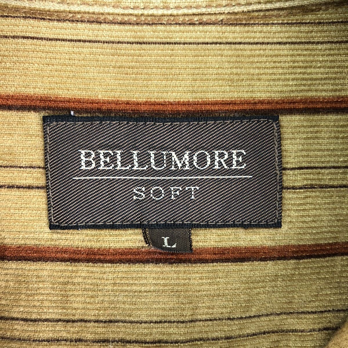 Flannel Vintage 80's Flannel Corduroy Striped Round Collar Size US L / EU 52-54 / 3 - 11 Thumbnail