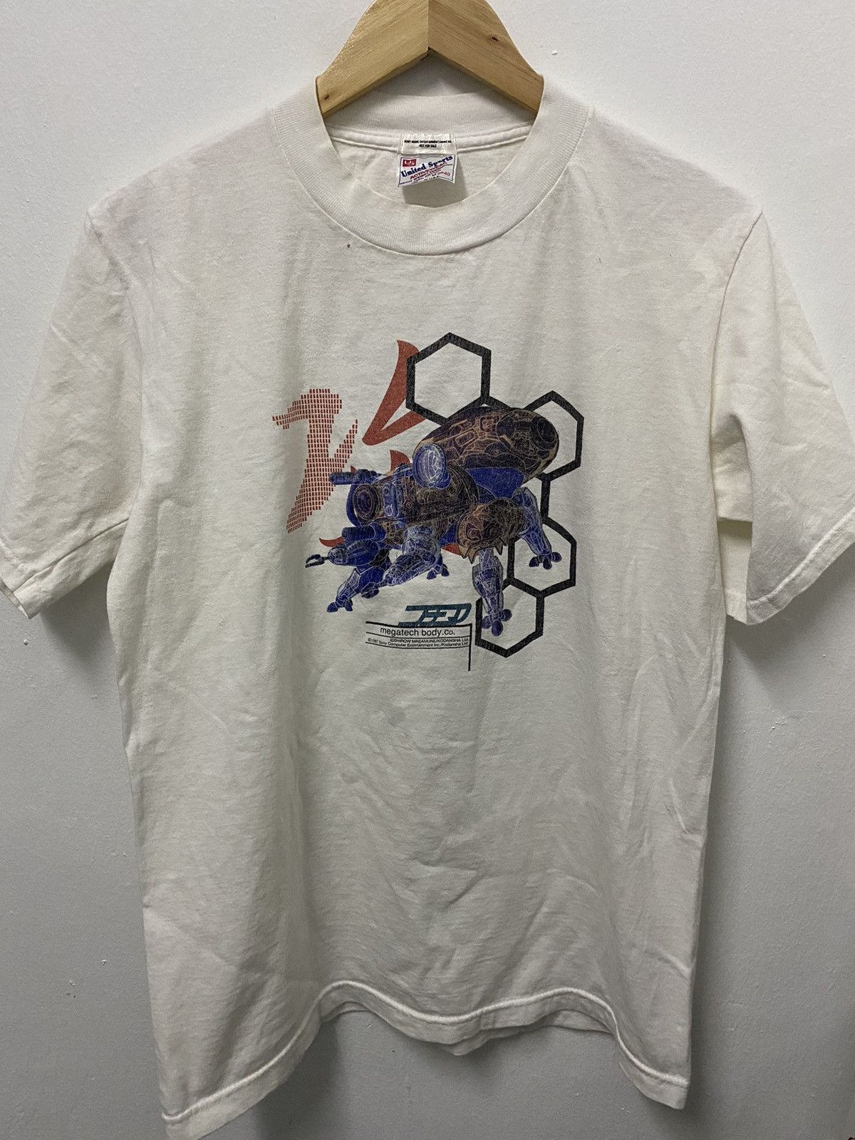 image of Movie x Vintage Ghost In The Shell Sony Japan Promotion Limited in White, Men's (Size Medium)