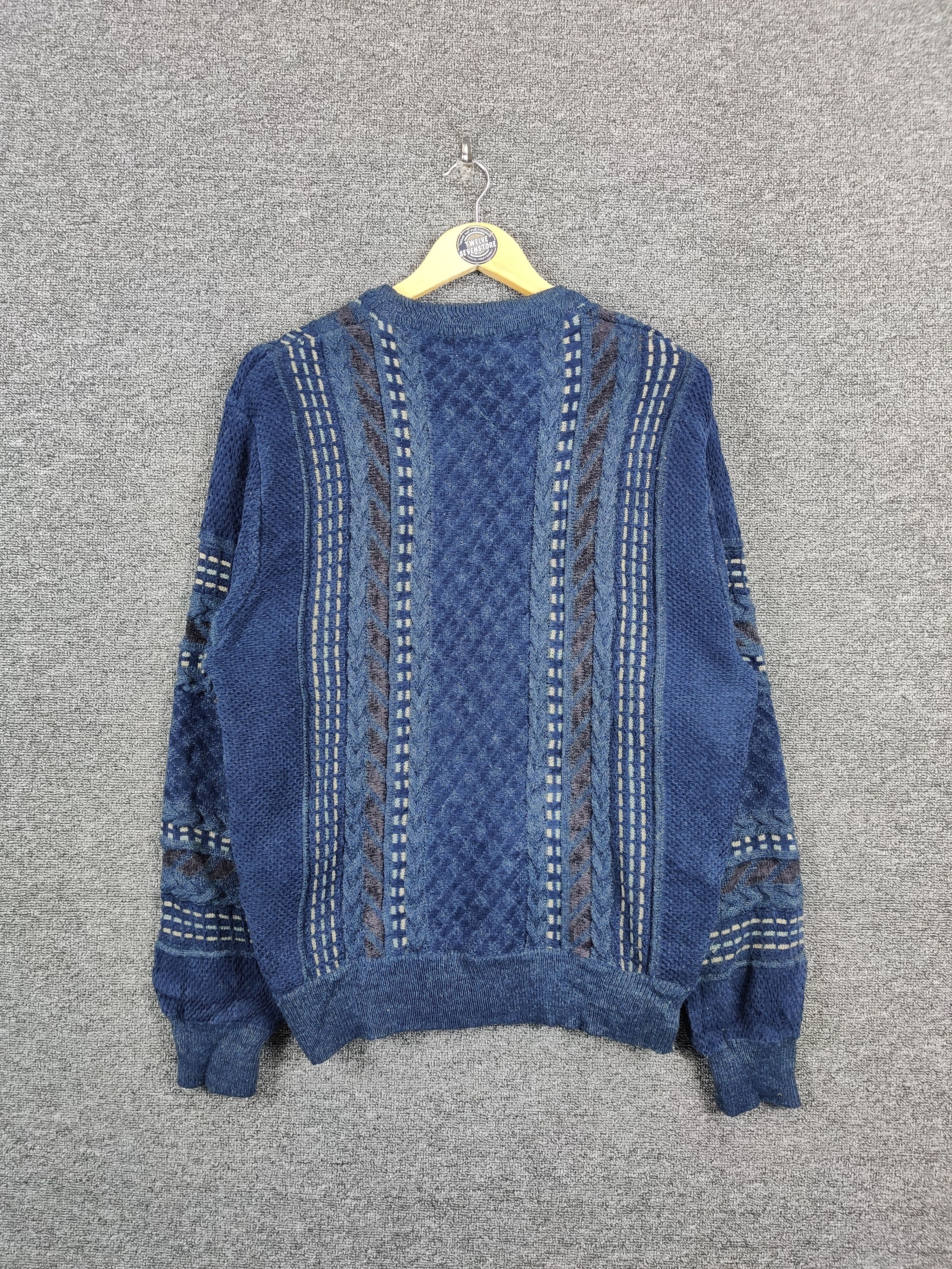 Japanese Brand Vintage Rezzo Knit Sweater Nice Design Size US L / EU 52-54 / 3 - 10 Thumbnail