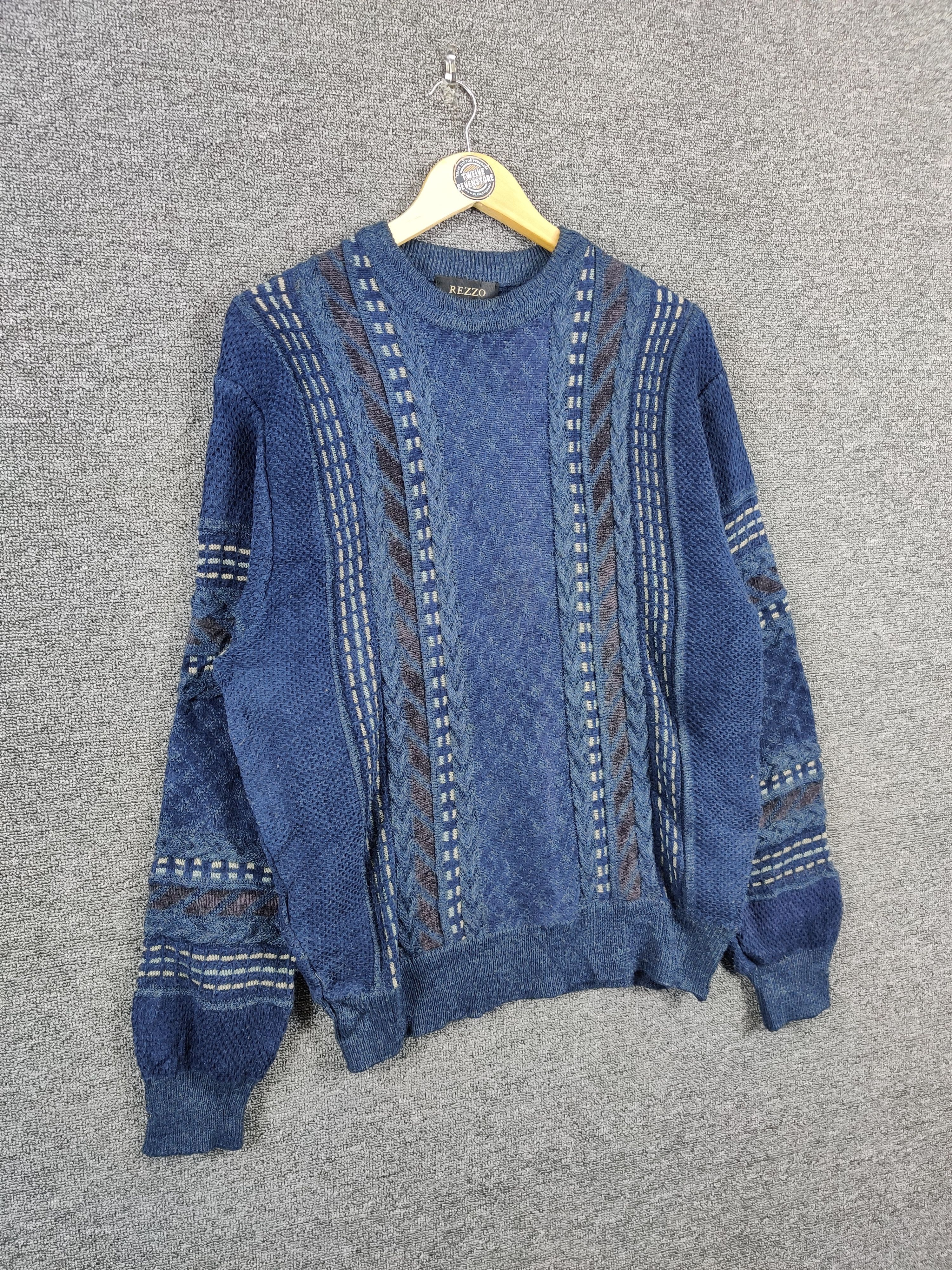 Japanese Brand Vintage Rezzo Knit Sweater Nice Design Size US L / EU 52-54 / 3 - 5 Thumbnail