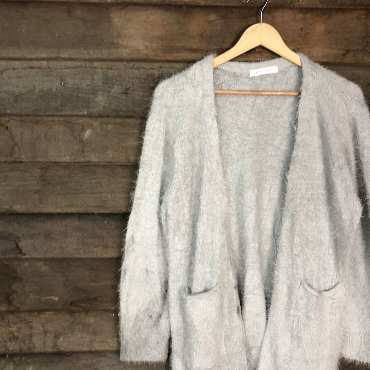 Homespun Knitwear DL Khalita Grey Mohair fur shaggy cardigan Knitwear #c1095 Size L / US 10 / IT 46 - 7 Thumbnail