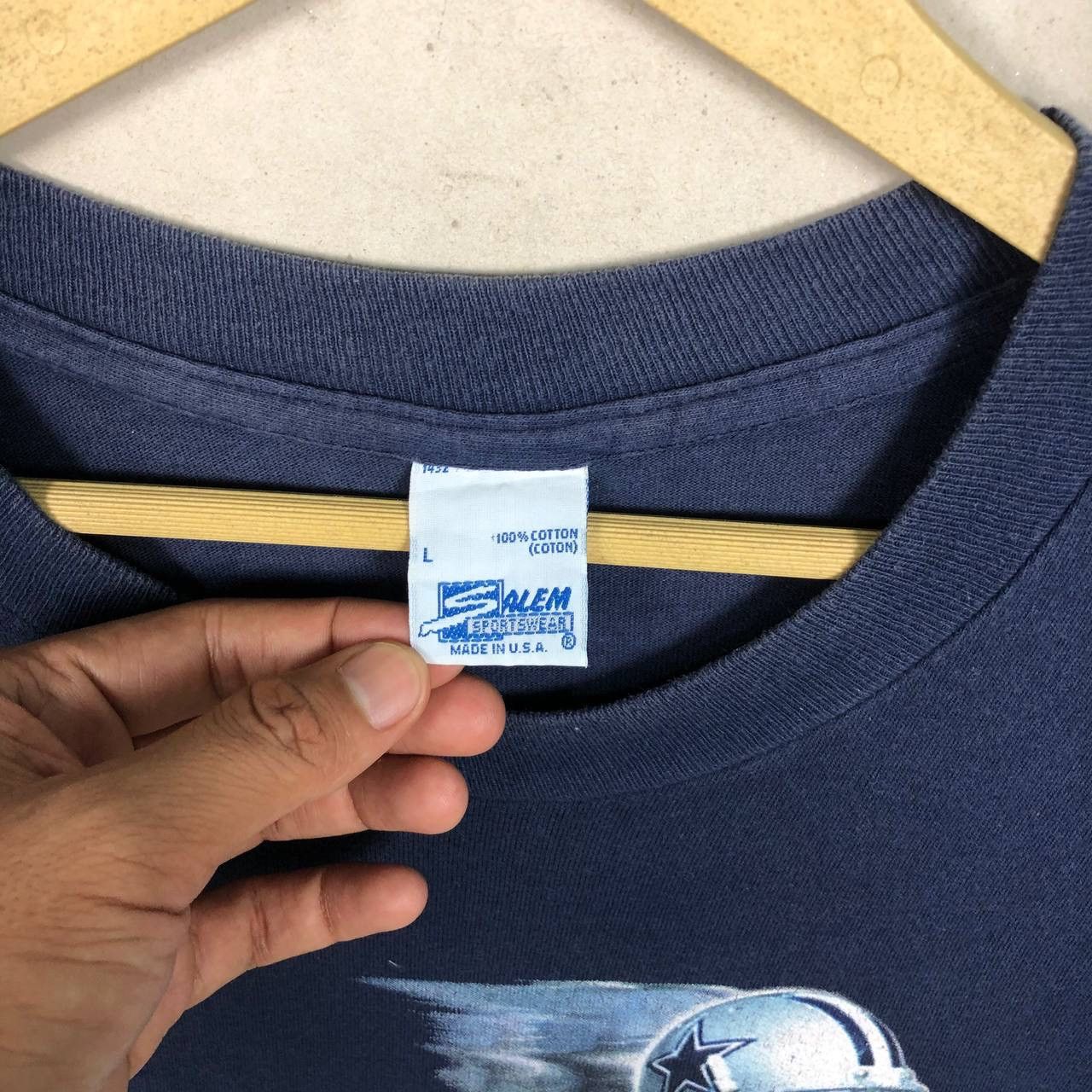 MLB × NFL × Vintage Vintage 90s NFL Troy Aikman Dallas Cowboys Tshirt Football Size US L / EU 52-54 / 3 - 5 Thumbnail