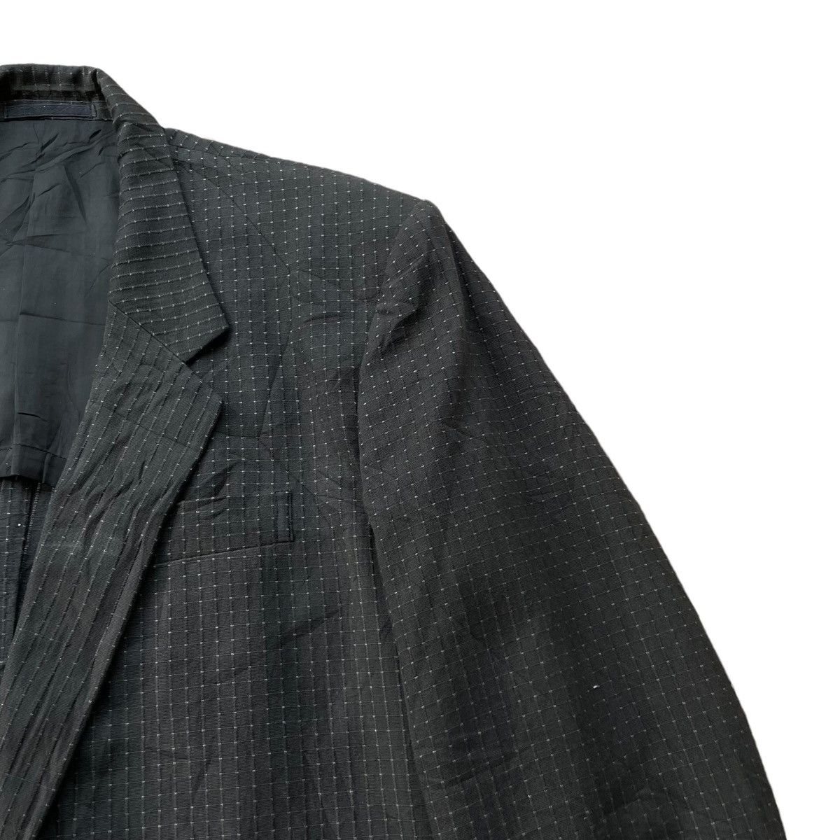 Y's for Men Vintage 80’s Y’s For Men Checkered Knitted Button Jacket Size US M / EU 48-50 / 2 - 2 Thumbnail