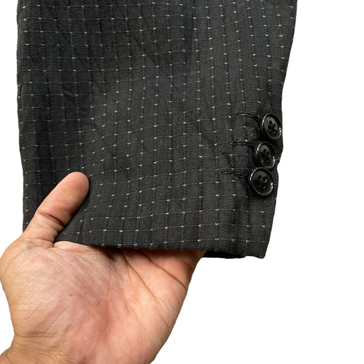 Y's for Men Vintage 80’s Y’s For Men Checkered Knitted Button Jacket Size US M / EU 48-50 / 2 - 9 Thumbnail