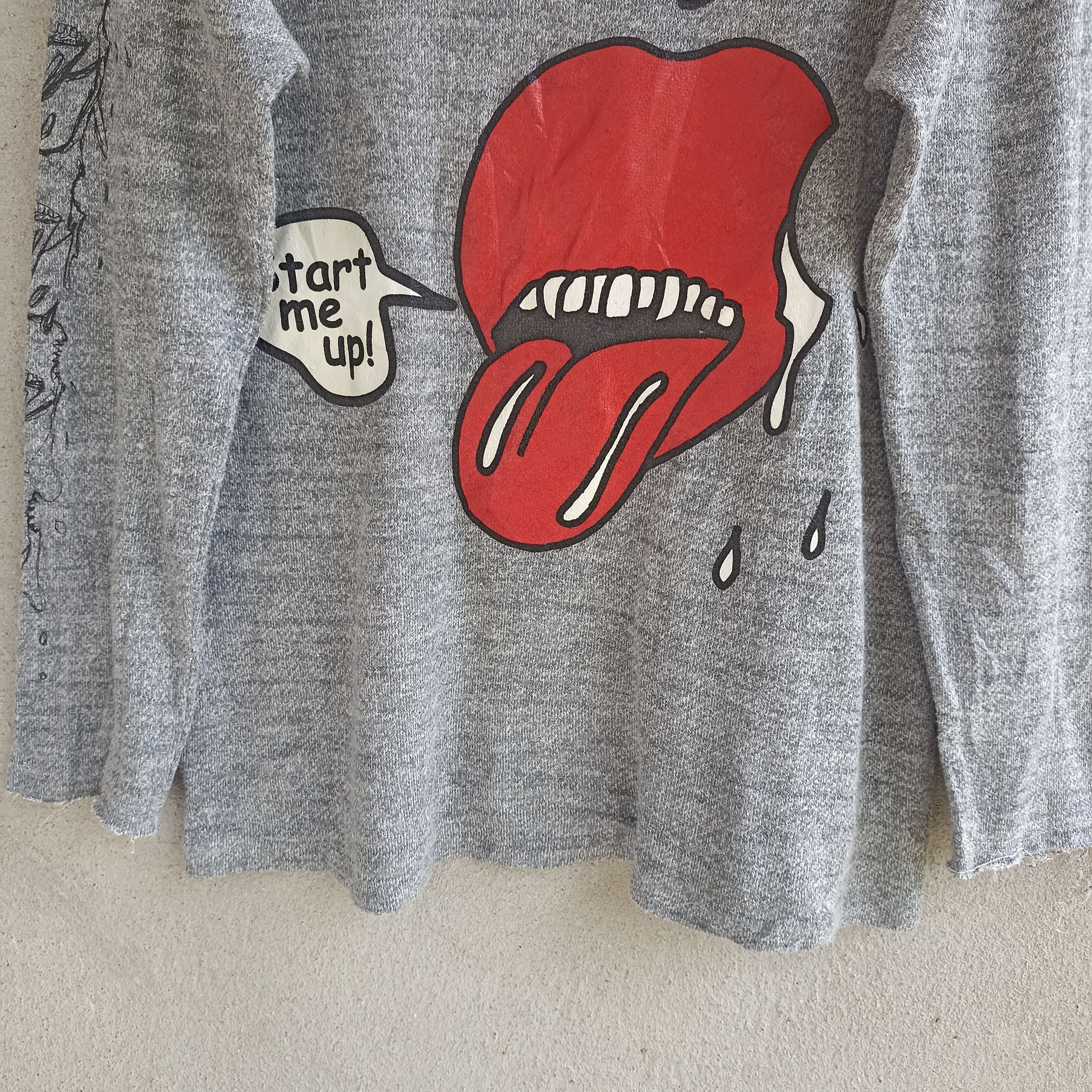 Band Tees × Japanese Brand Start Me Up Tongue Apple Long Sleeve Shirt Size M / US 6-8 / IT 42-44 - 4 Thumbnail