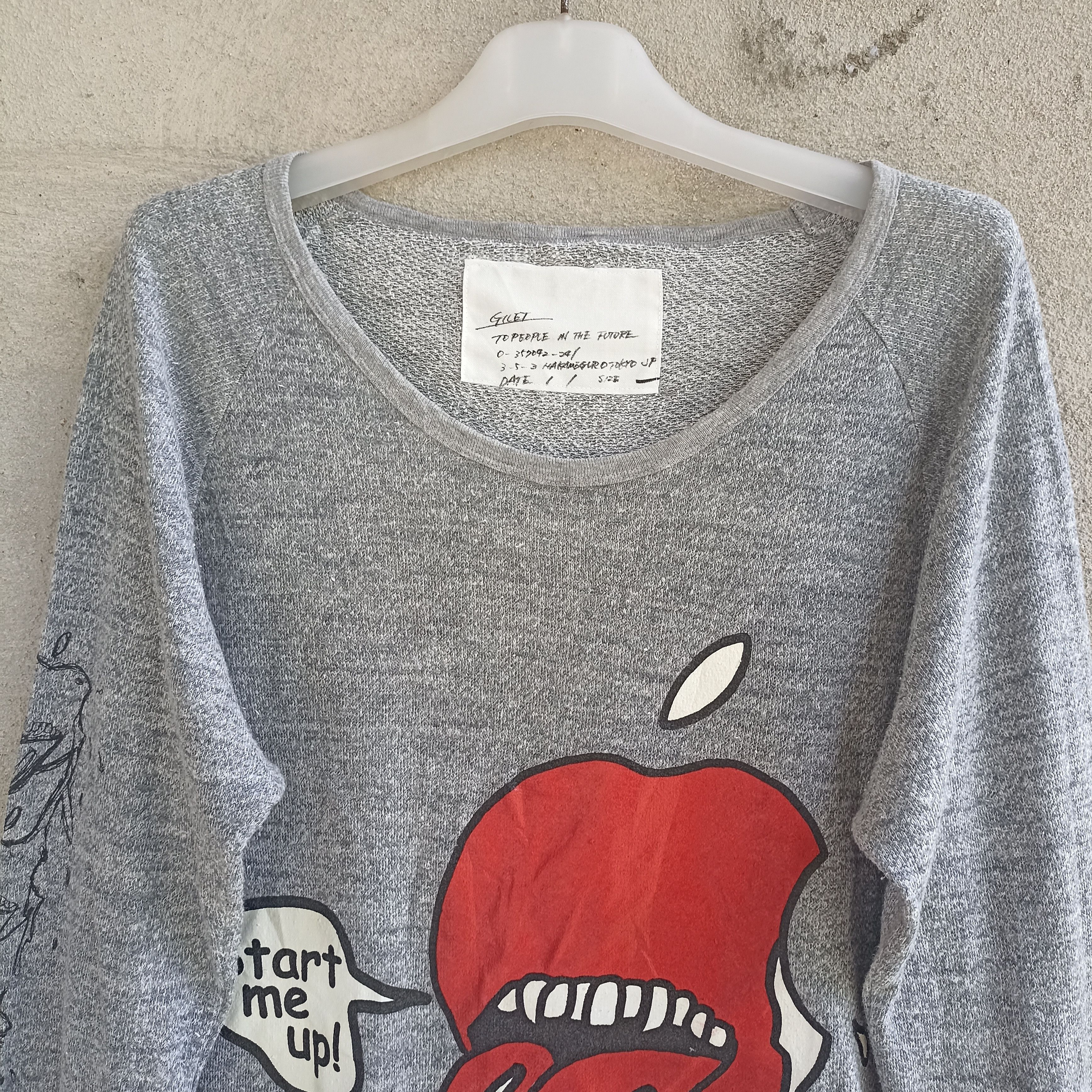 Band Tees × Japanese Brand Start Me Up Tongue Apple Long Sleeve Shirt Size M / US 6-8 / IT 42-44 - 2 Thumbnail