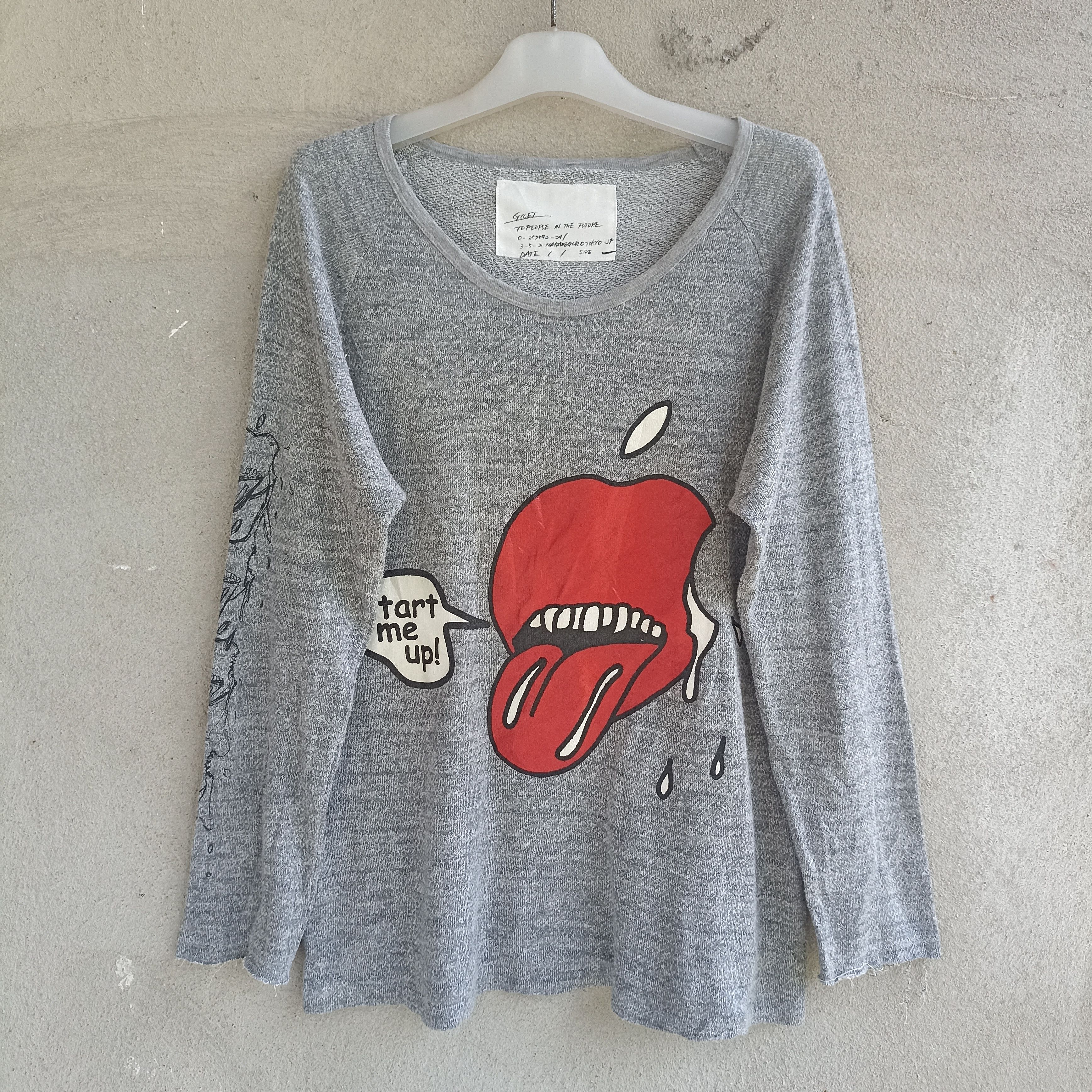 Start Me Up Tongue Apple Long Sleeve Shirt
