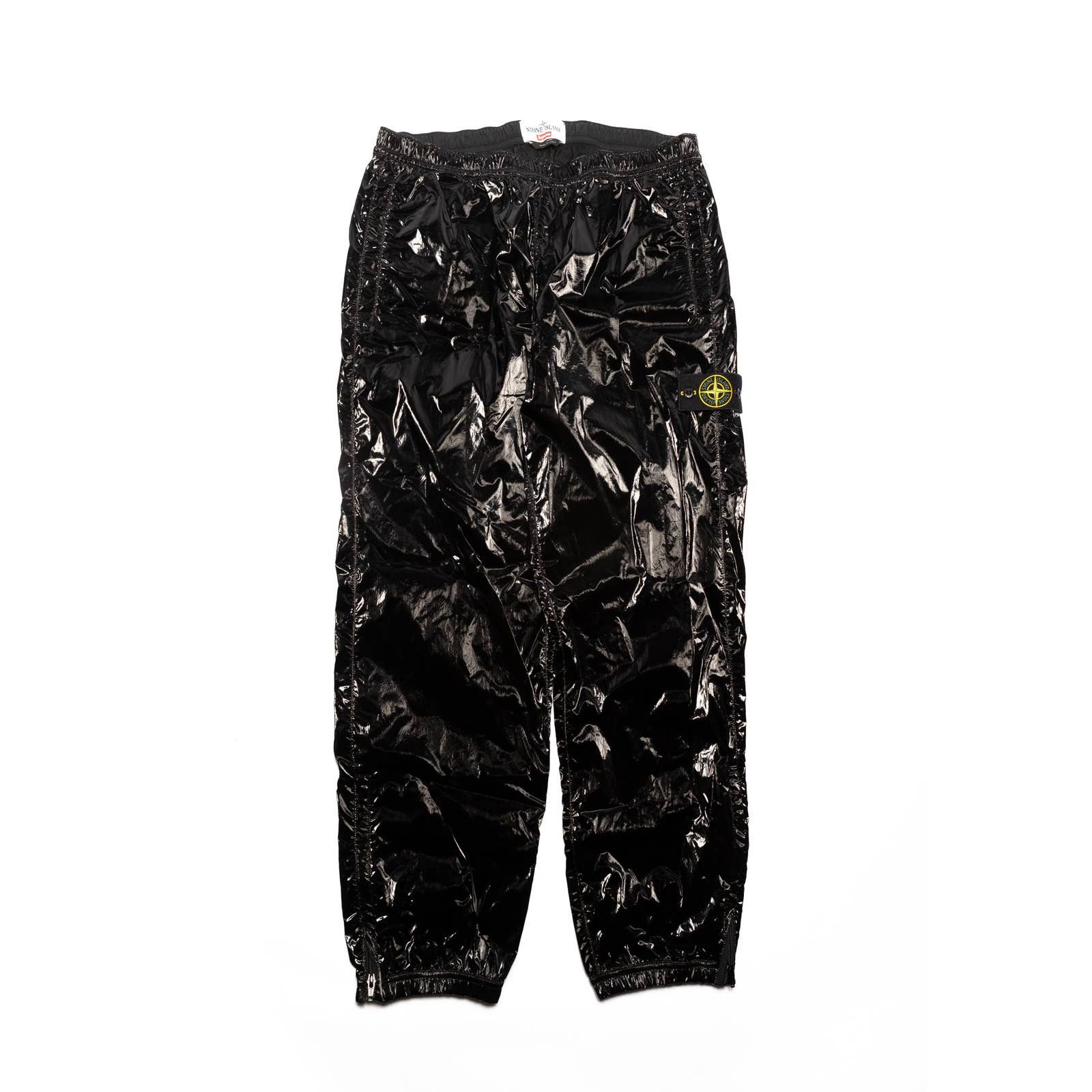 image of Stone Island Supreme Black Silk Light Pants, Men's (Size 32)