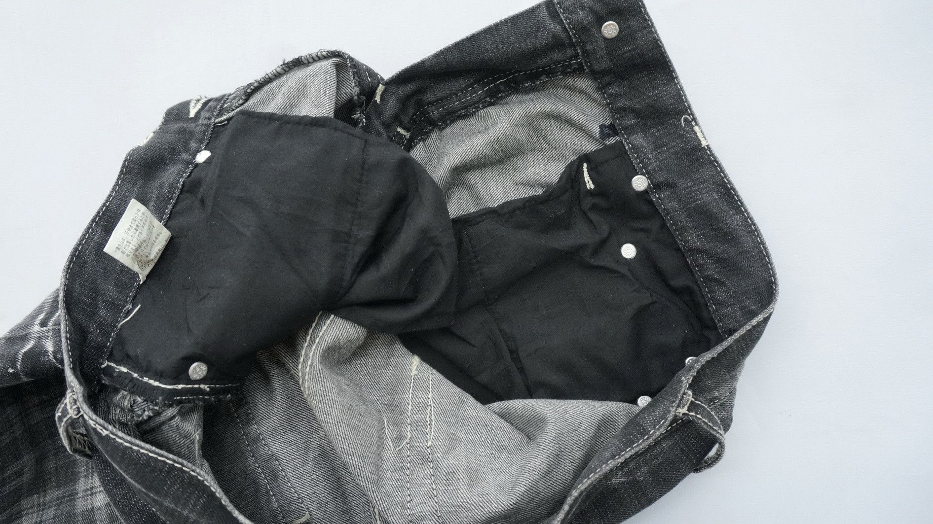 Japanese Brand VTG 🔥🇯🇵ROOT THREE Japan Check Distressed Jeans Size US 30 / EU 46 - 17 Thumbnail