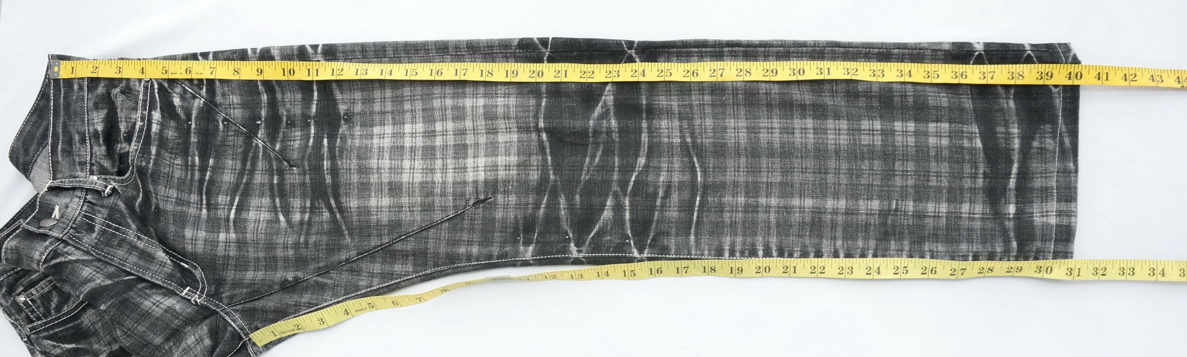 Japanese Brand VTG 🔥🇯🇵ROOT THREE Japan Check Distressed Jeans Size US 30 / EU 46 - 12 Thumbnail