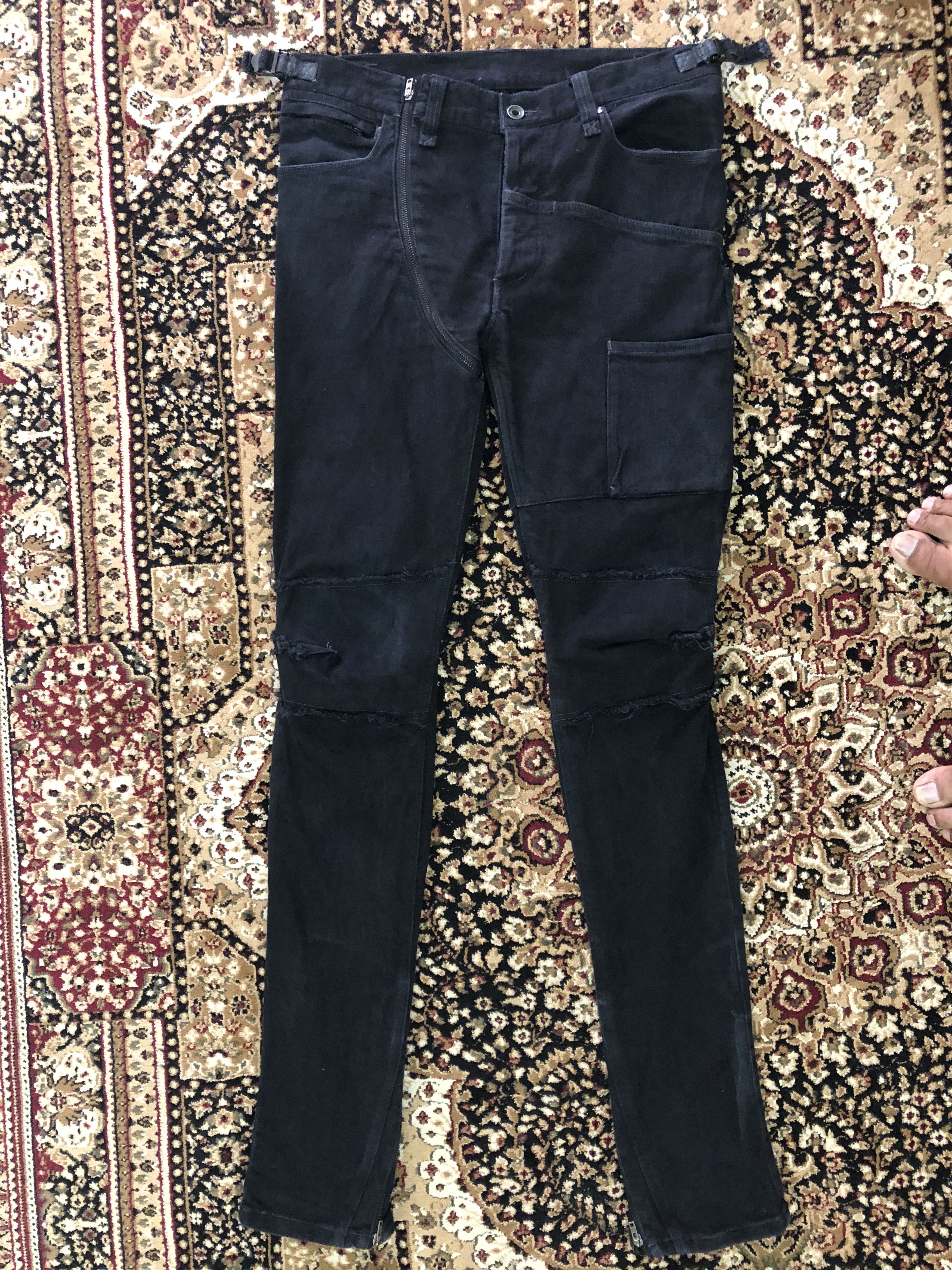 Japanese Brand × Seditionaries Maniac Corp Made in Japan Multi Zipper Black Denim Size US 31 - 1 Thumbnail