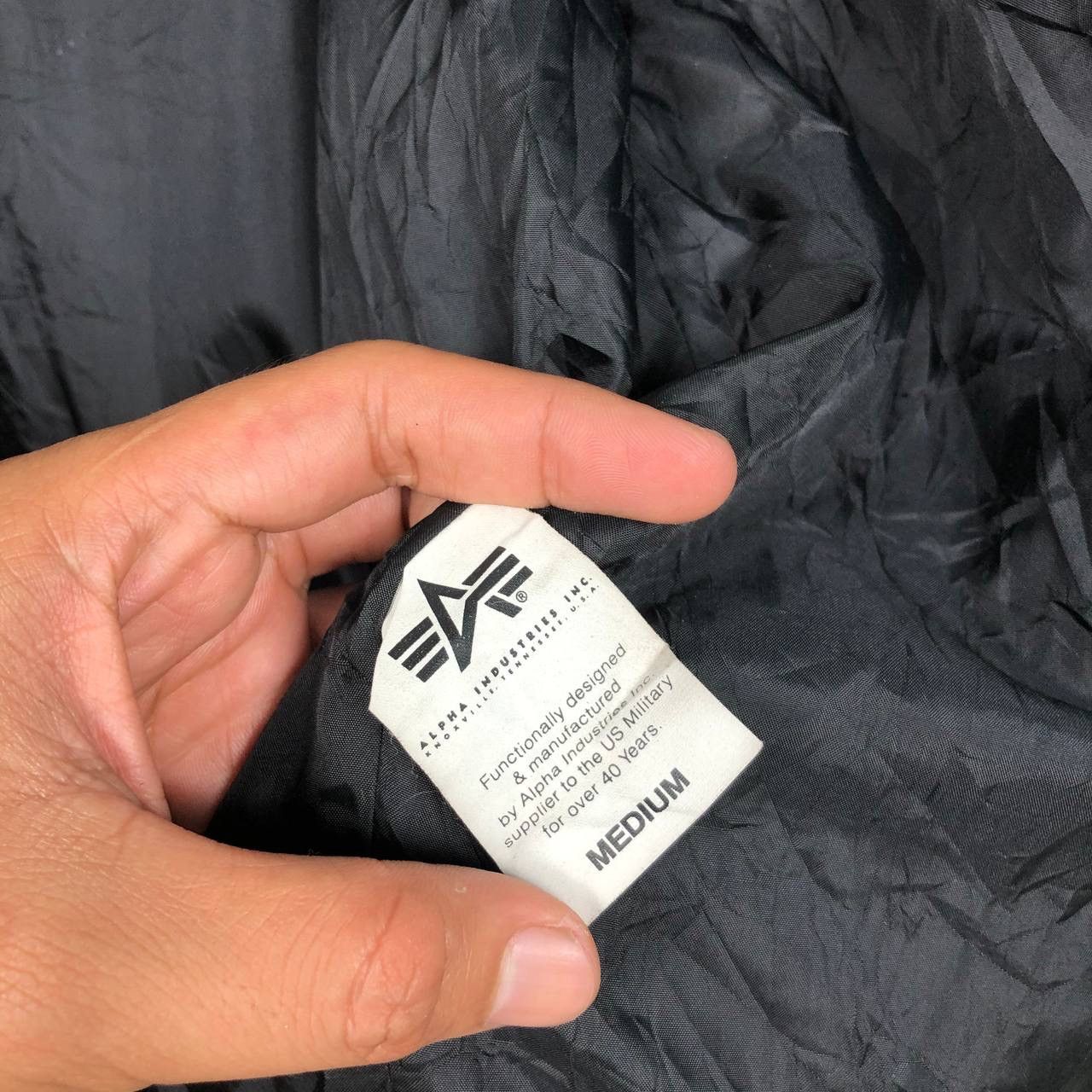 Alpha Industries Vintage 90s Alpha Industries Quilted Bomber Down Jacket Size US M / EU 48-50 / 2 - 10 Thumbnail