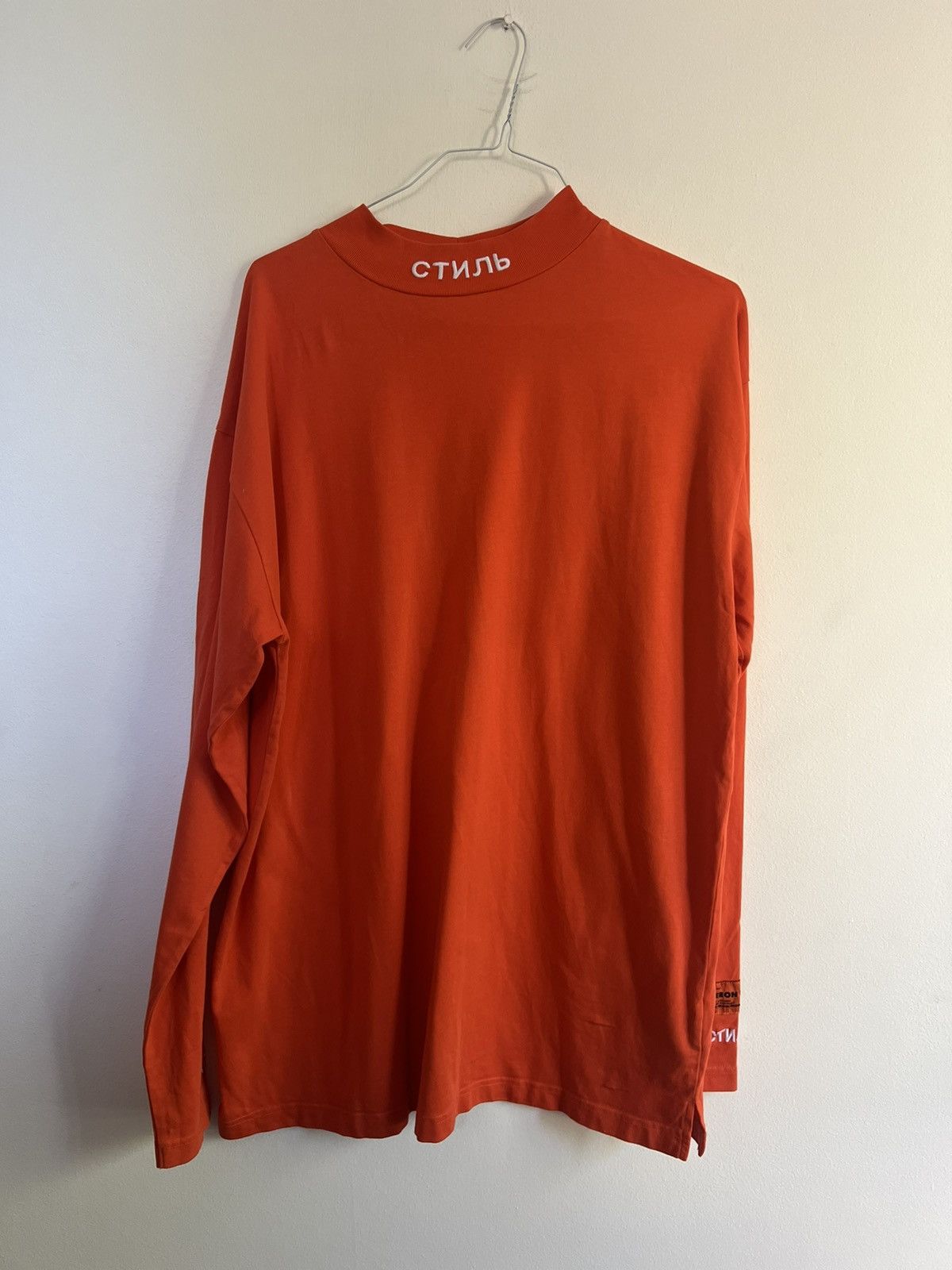 Orange Heron Preston Turtleneck T Shirt Hotel Kalinga Orange Heron