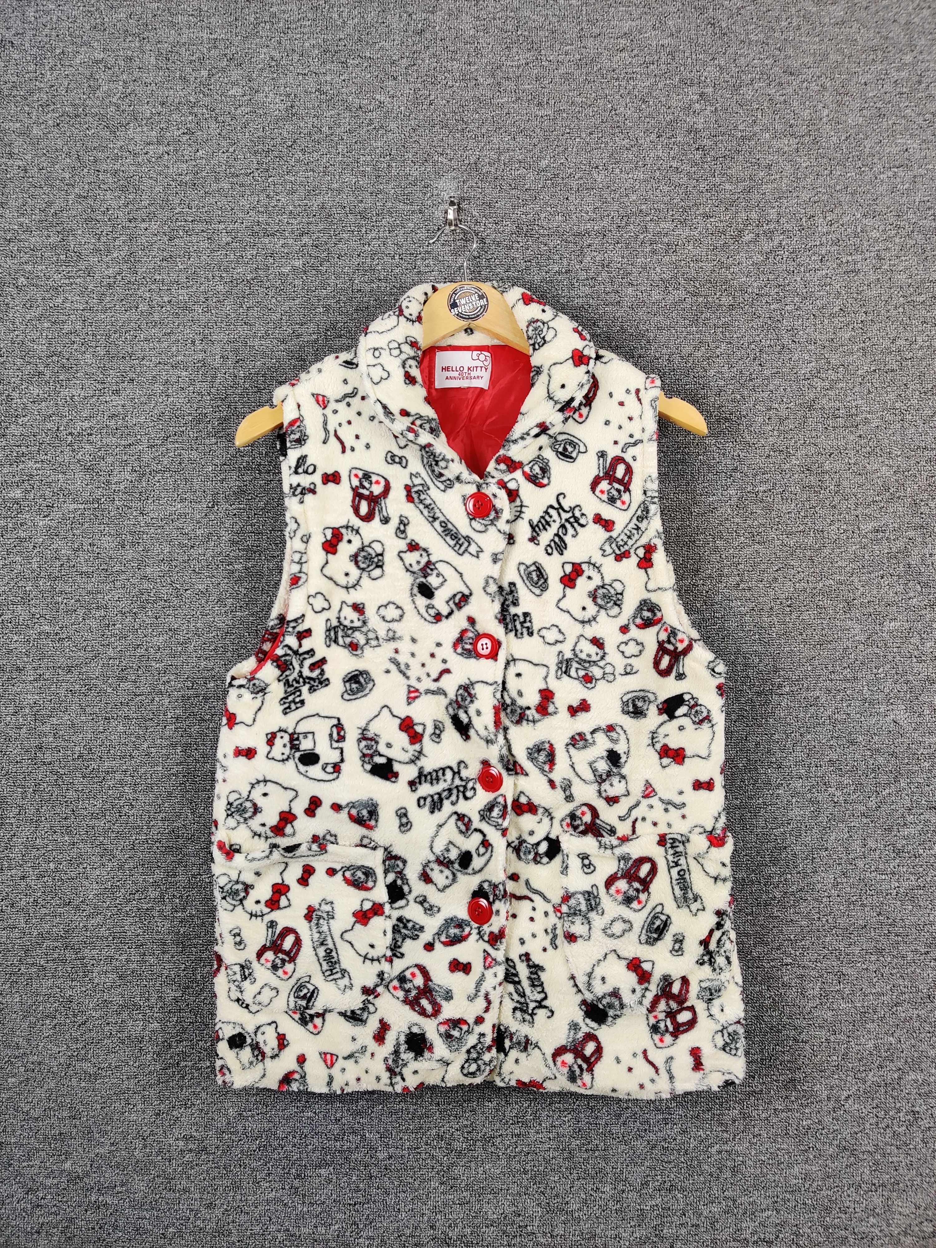 Cartoon Network Vintage Hello Kitty By Sanrio Fulllprint Fleece Vest Size US M / EU 48-50 / 2 - 1 Thumbnail