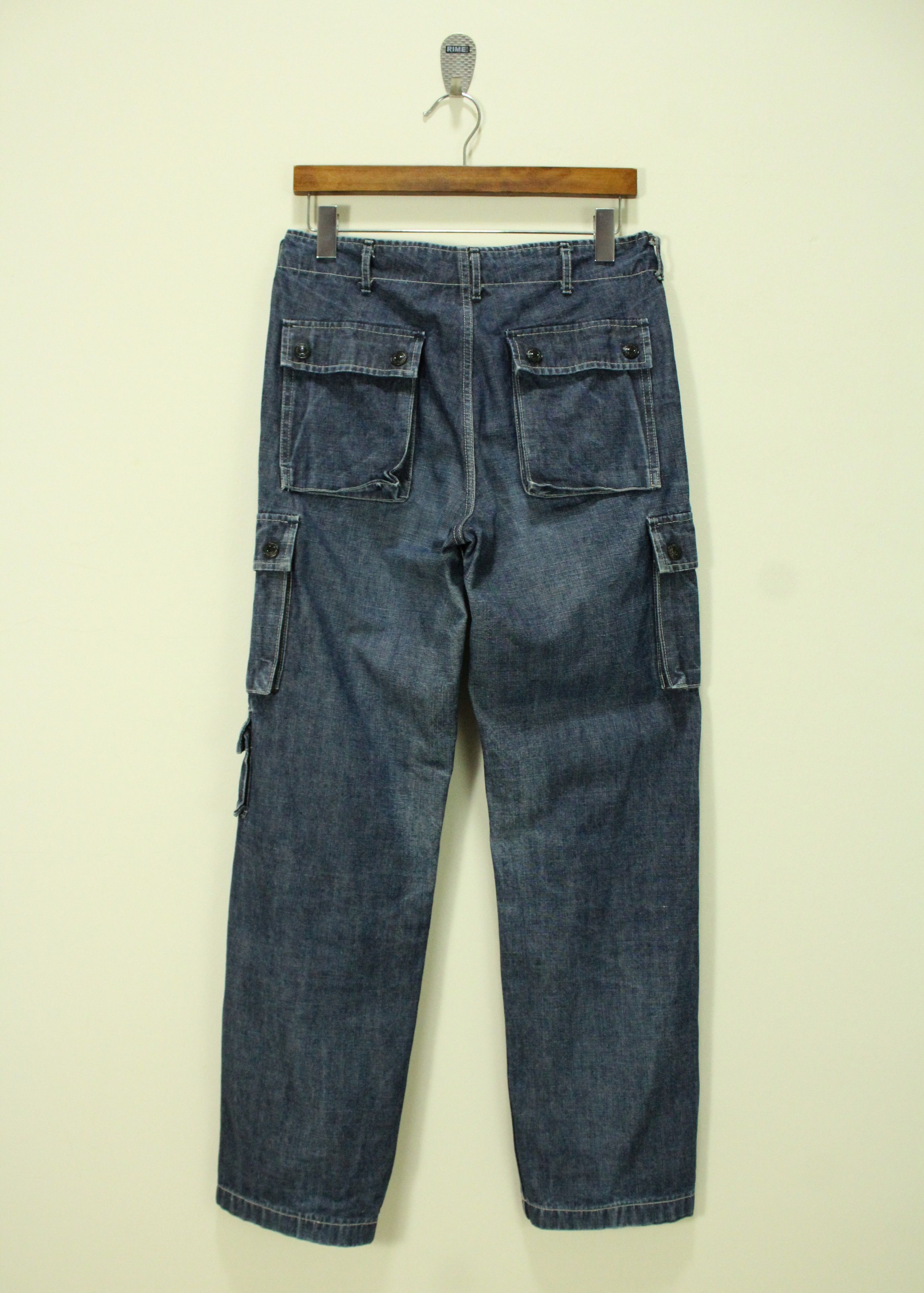 Evisu × Johnbull × Orslow JOHN BULL Denim Cargo Utility Parachute Soldiers Size US 30 / EU 46 - 9 Thumbnail