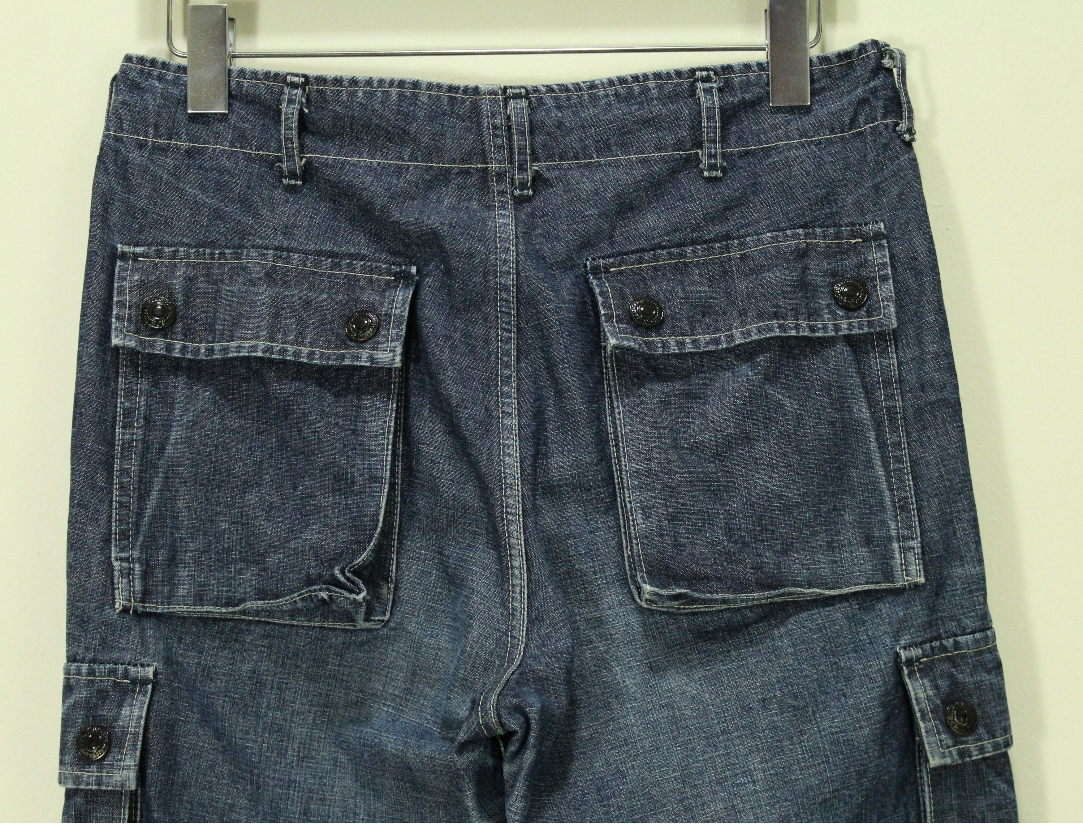 Evisu × Johnbull × Orslow JOHN BULL Denim Cargo Utility Parachute Soldiers Size US 30 / EU 46 - 10 Thumbnail