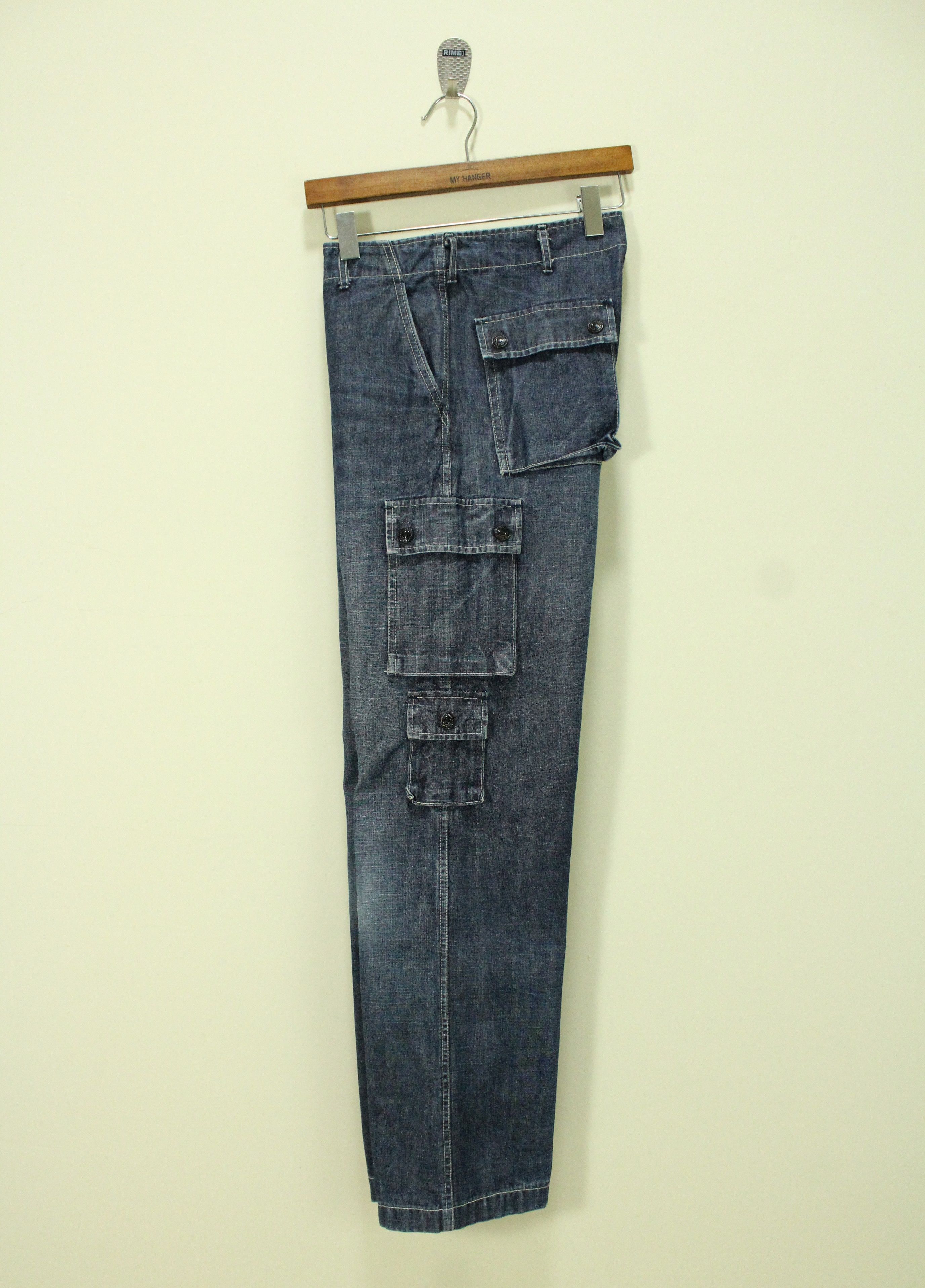 Evisu × Johnbull × Orslow JOHN BULL Denim Cargo Utility Parachute Soldiers Size US 30 / EU 46 - 2 Thumbnail