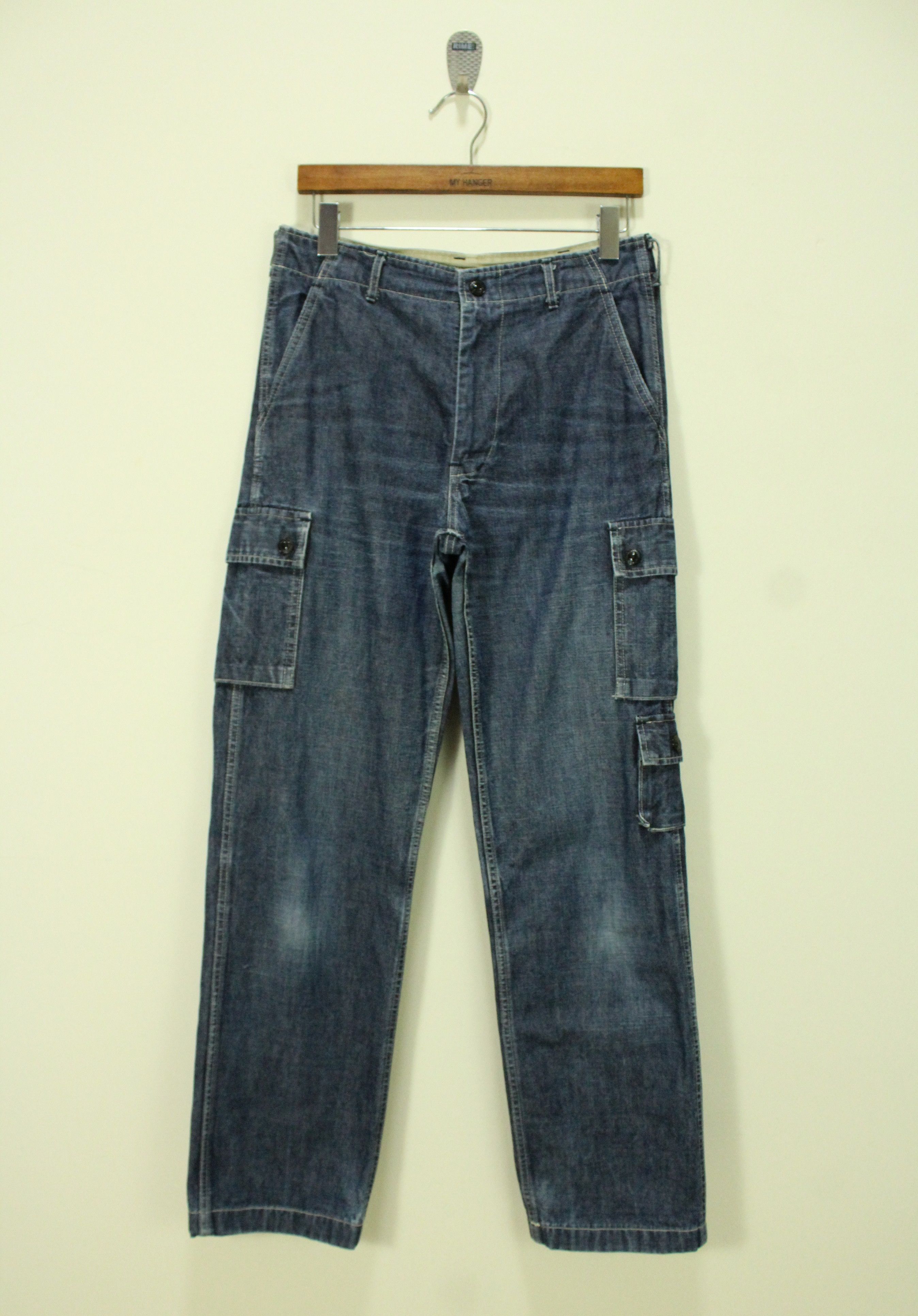 Evisu × Johnbull × Orslow JOHN BULL Denim Cargo Utility Parachute Soldiers Size US 30 / EU 46 - 3 Thumbnail
